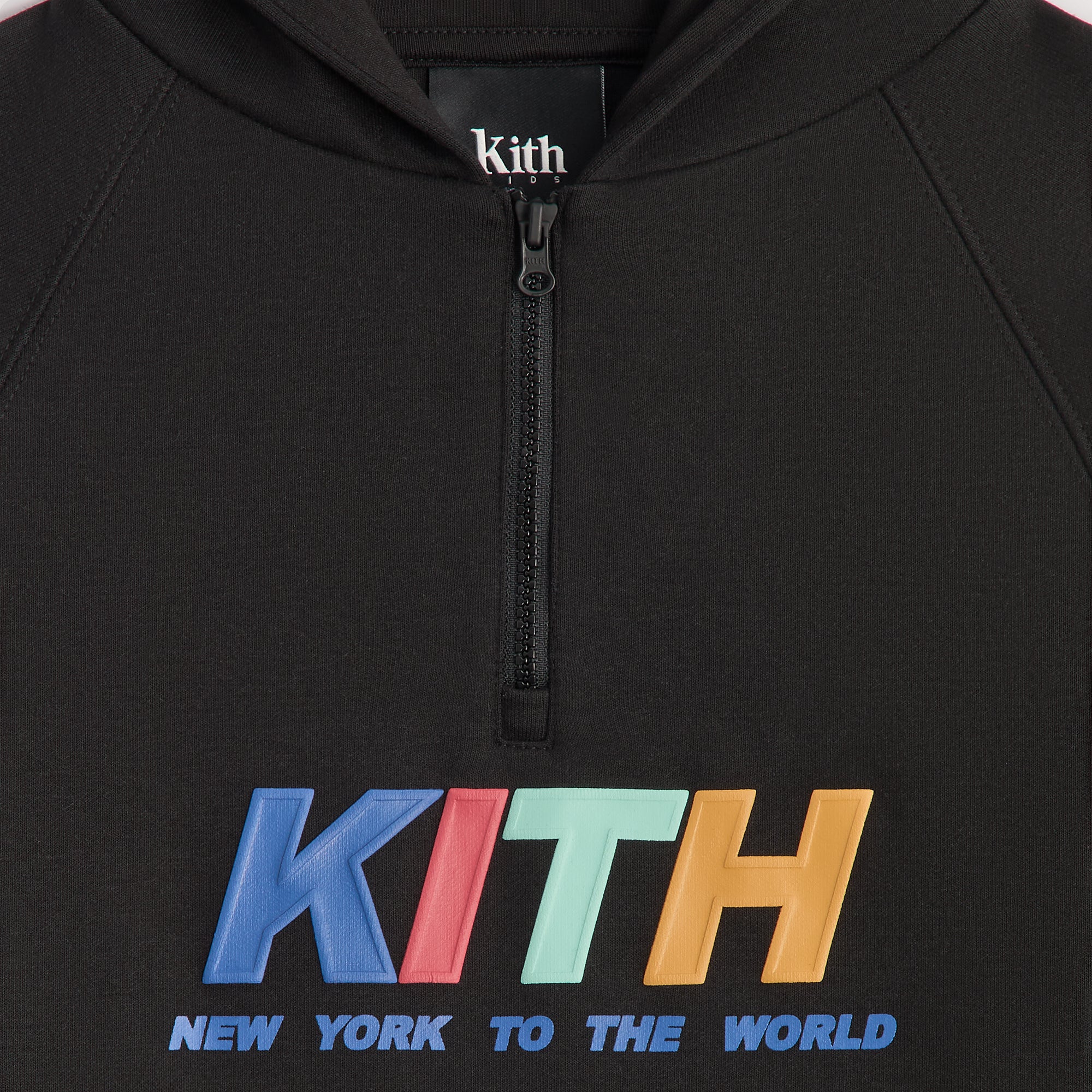 Kith Kids NY Quarter Zip Hoodie - Black - Image 4