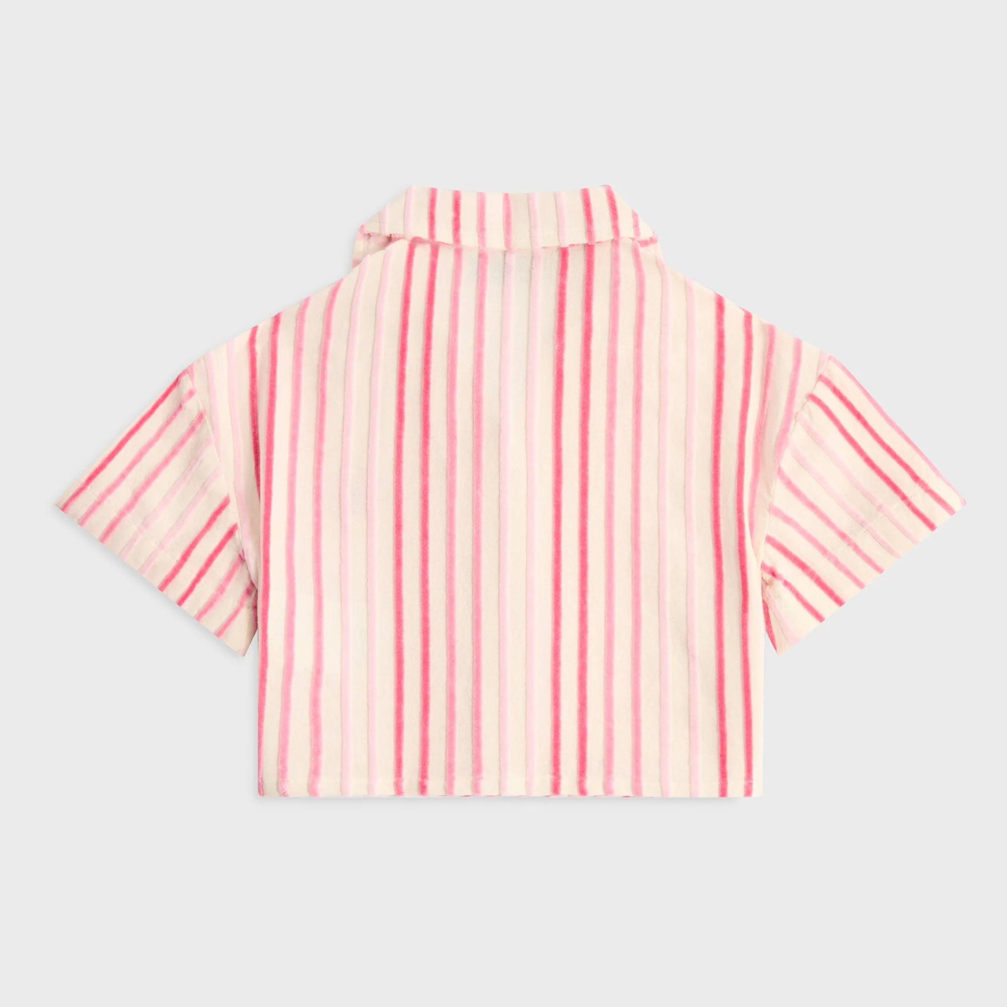 Kith Kids Jayda Chenille Stripe Cropped Shirt - Protea - Image 3