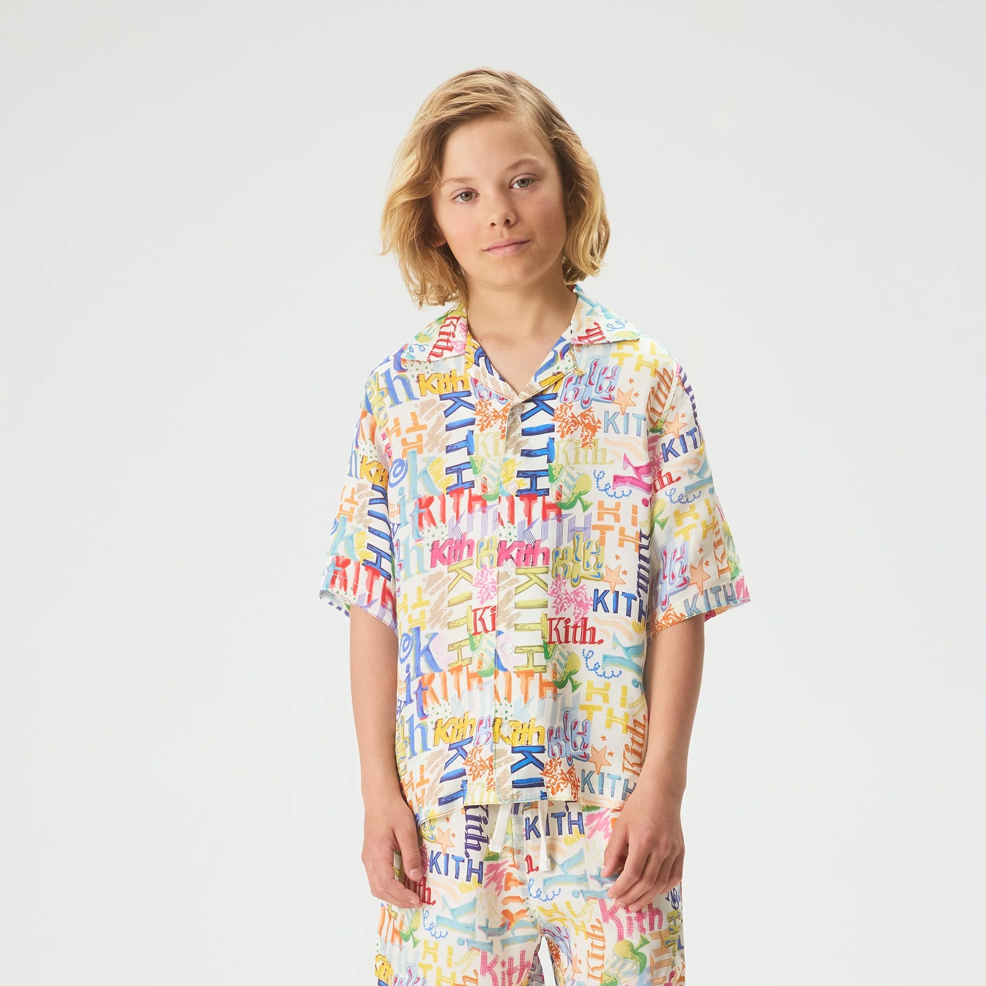 Kith Kids Thompson Camp Sketched Monogram Shirt - Silk - Image 2