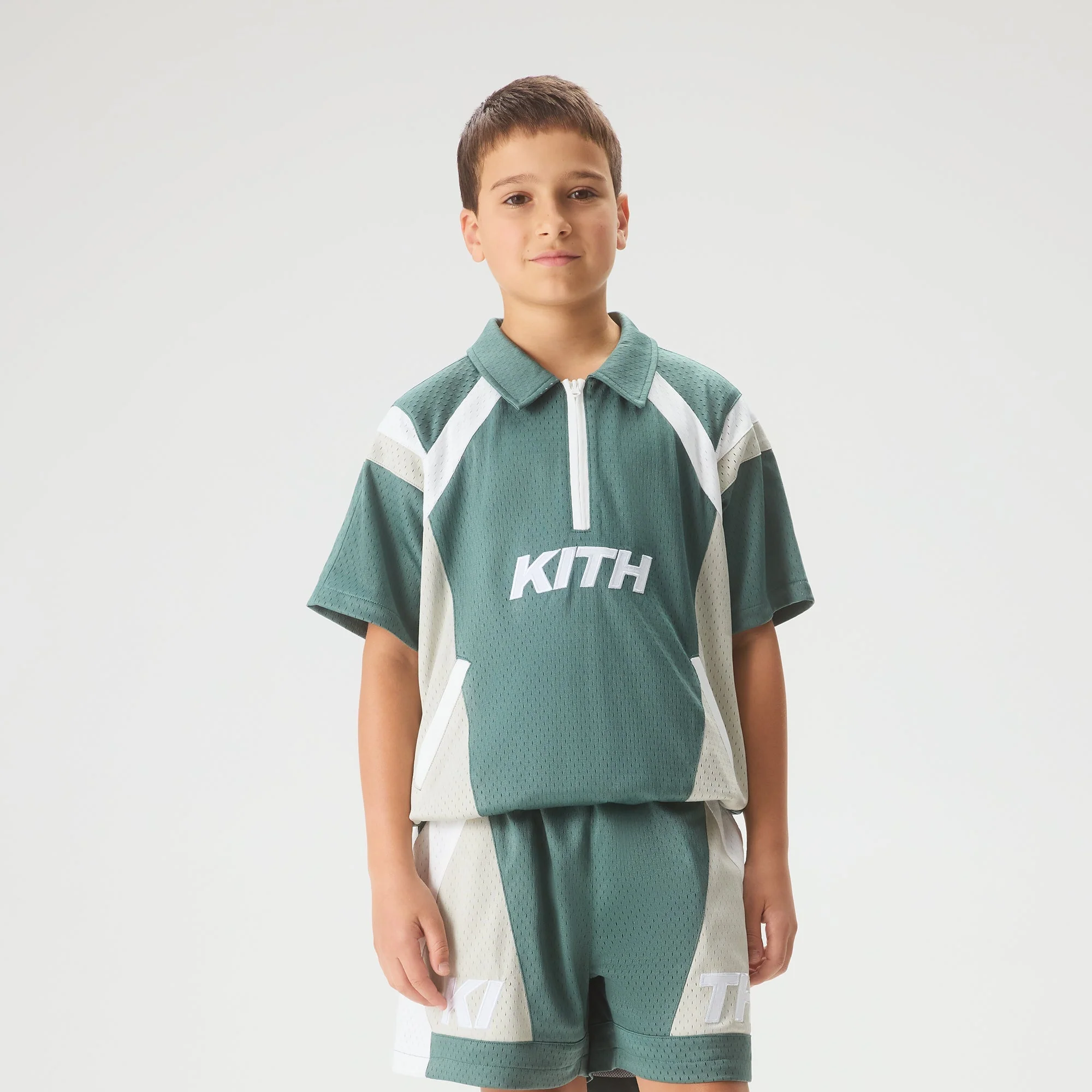 Kith Kids Linden Quarter Zip Mesh Polo - Wilde - Image 2