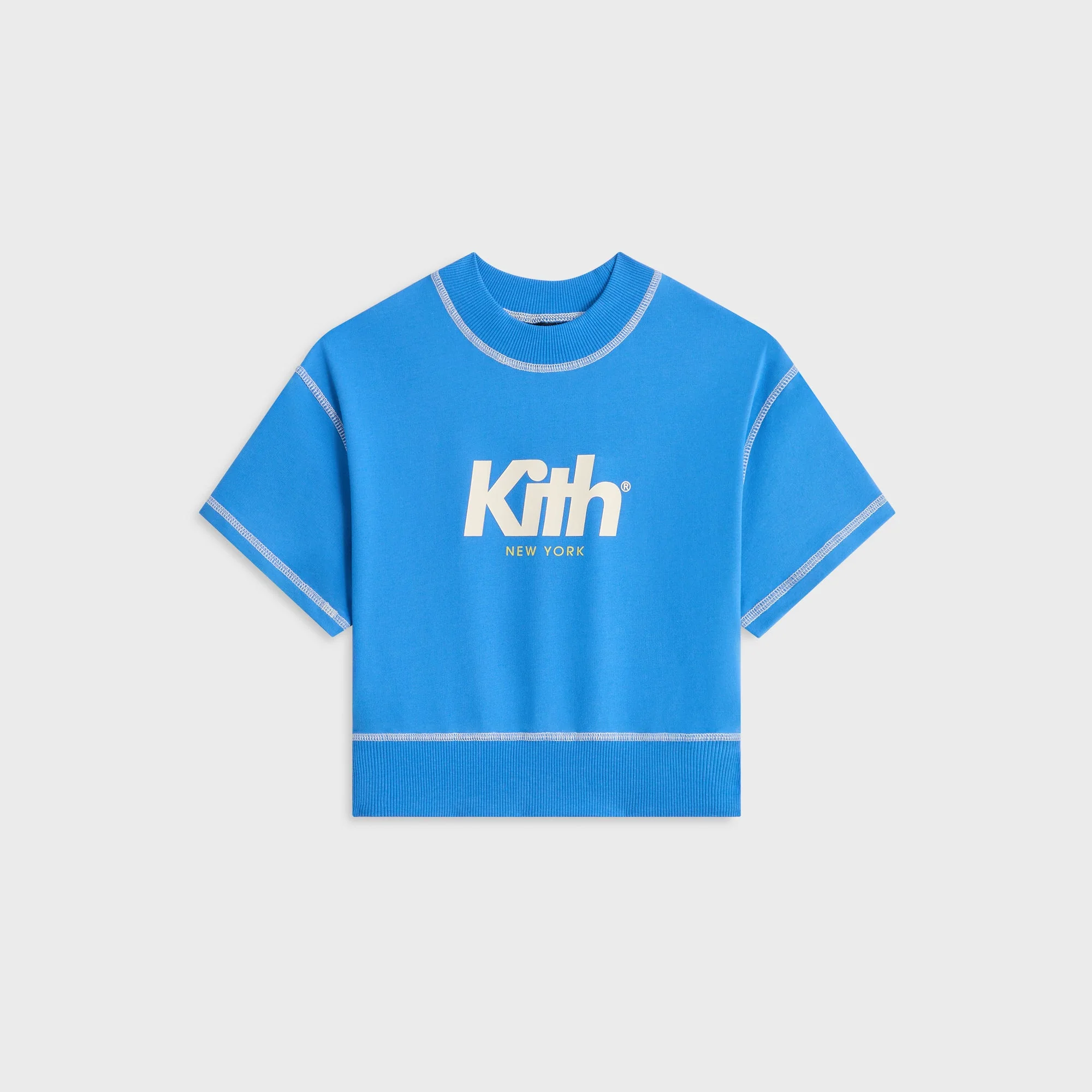Kith Kids Short Sleeve Nelson Crewneck - Cobalt