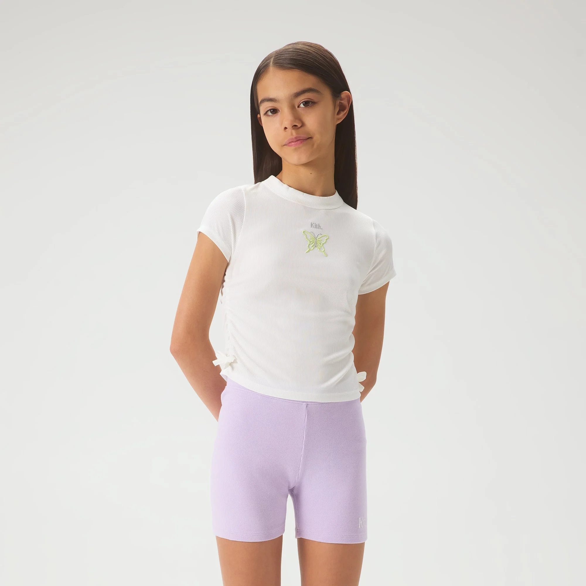 Kith Kids Mulberry Ruched Rib Tee - White - Image 2