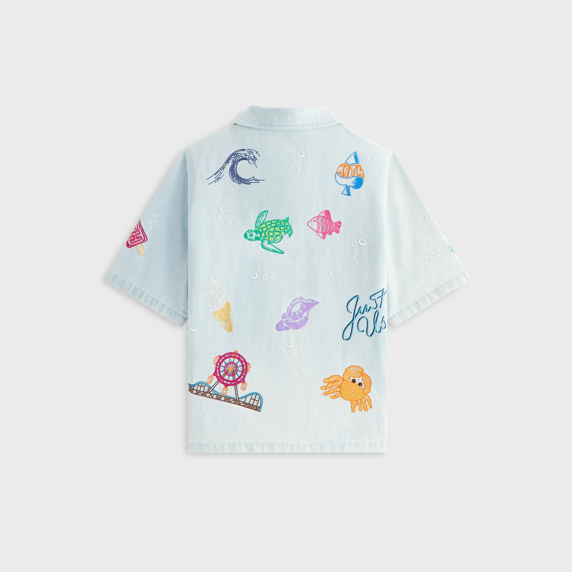 Kith Kids Novelty Thompson Camp Shirt - Light Indigo - Image 3