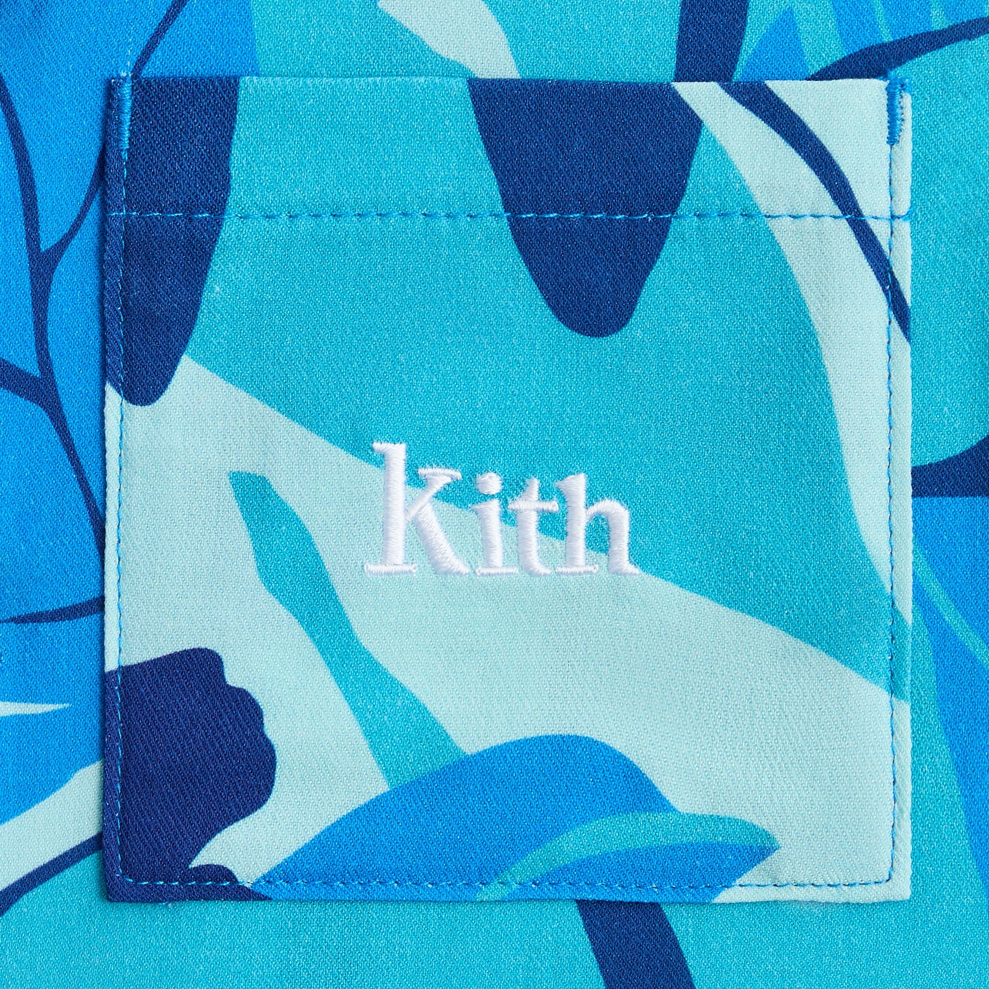 Kith Kids Abstract Tropical Thompson Camp Shirt - Turquoise - Image 5