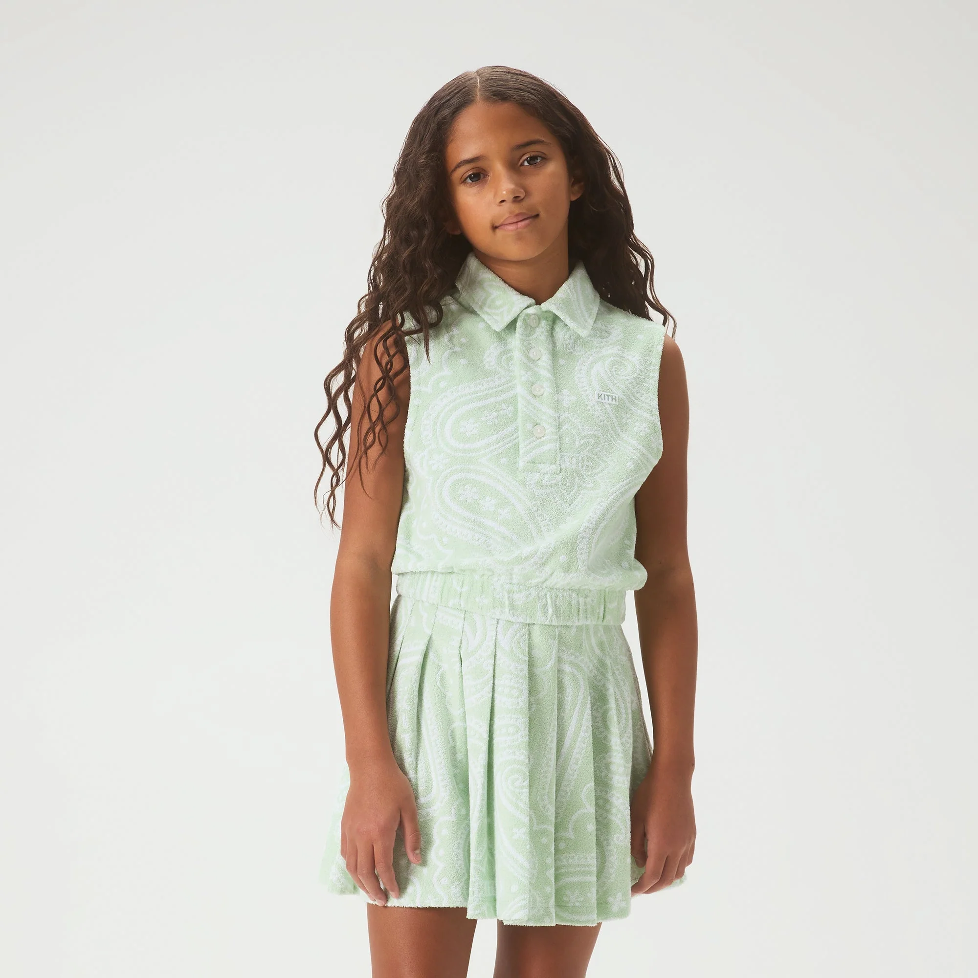 Kith Kids Paisley Jacquard Cropped Tank - Tidal - Image 2