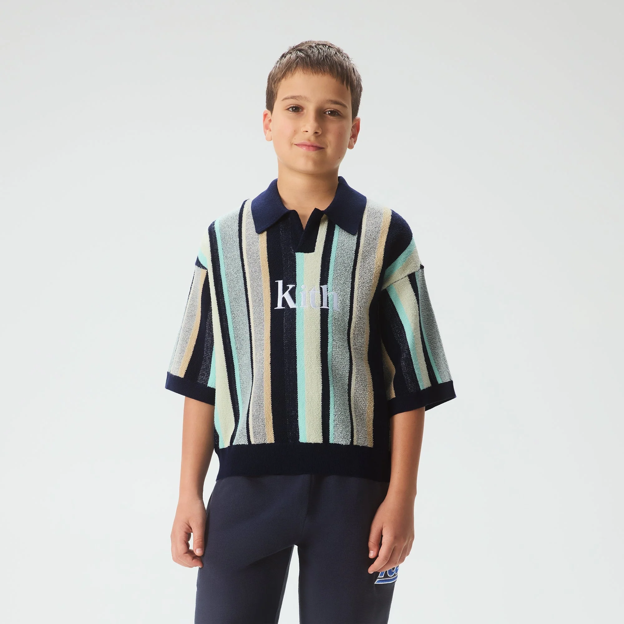 Kith Kids Striped Nelson Short Sleeve - Mykonos - Image 2