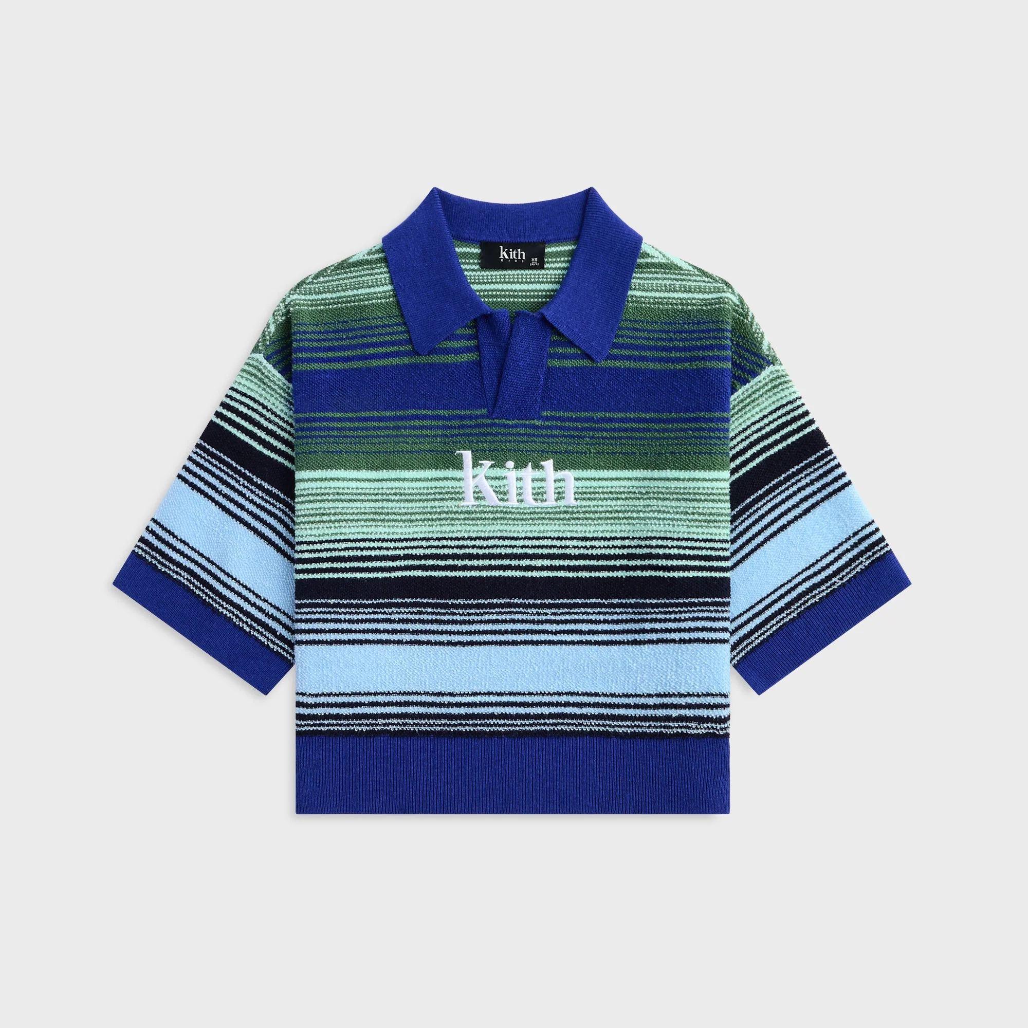 Kith Kids Striped Nelson Short Sleeve - Celeste