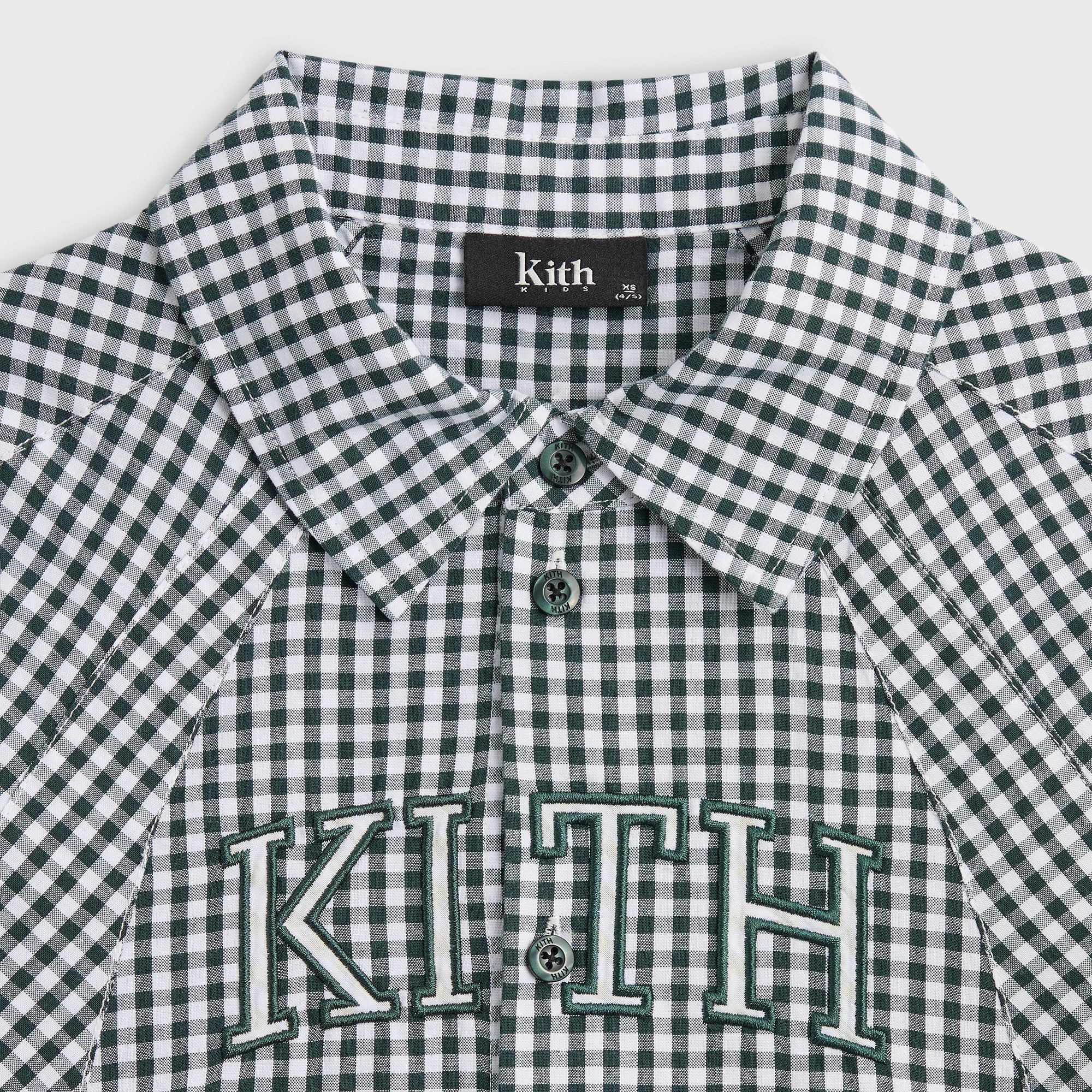 Kith Kids Blocked Gingham Apollo Shirt - Stadium - Image 4