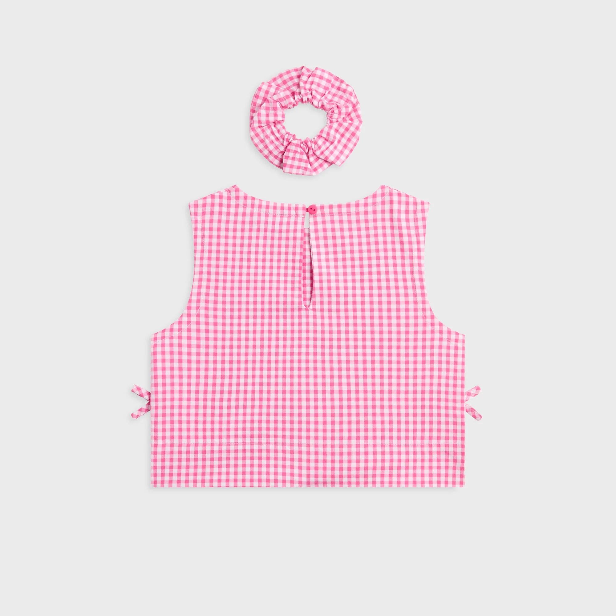 Kith Kids Gingham Cropped Tie Tank - Electra - Image 4
