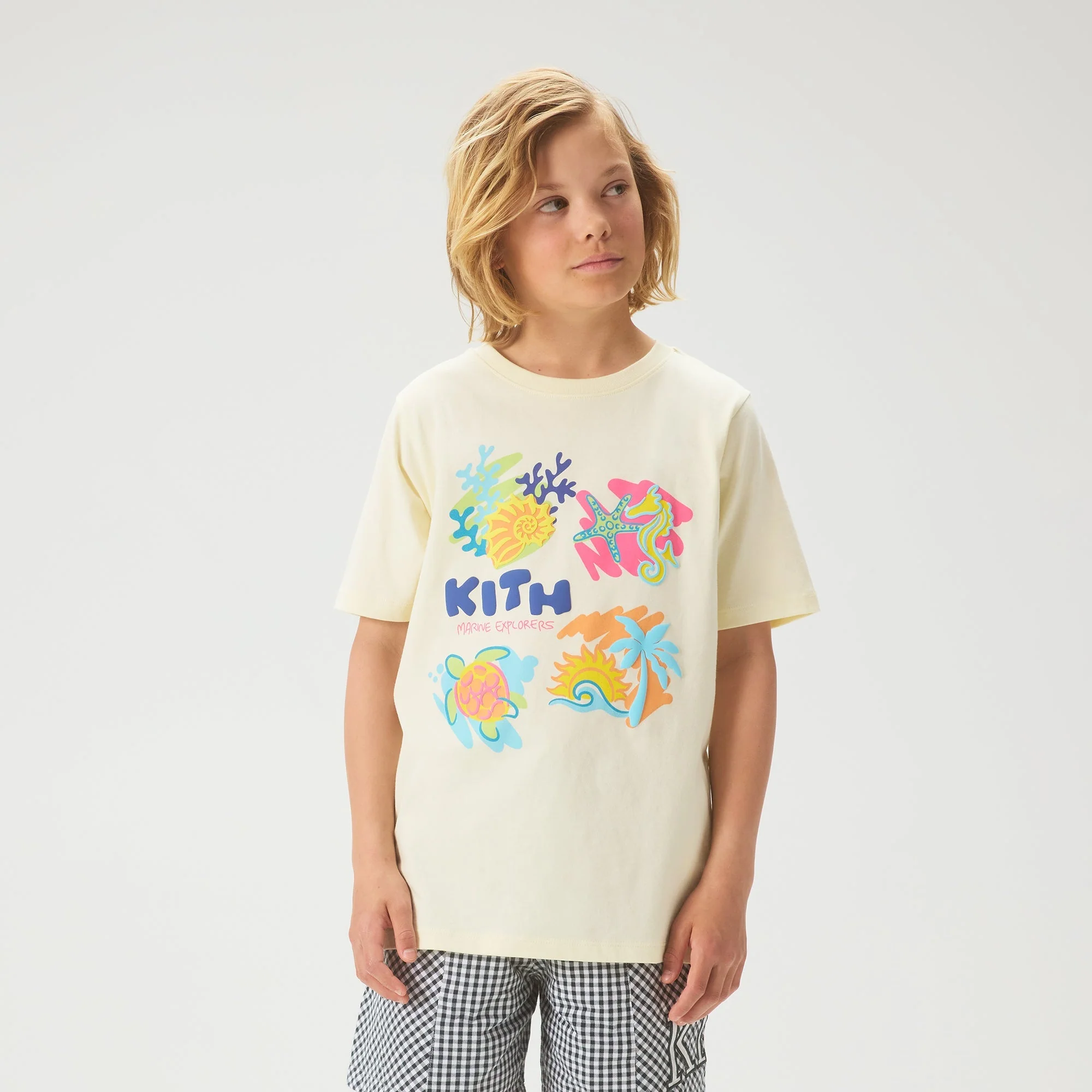 Kith Kids Seaside Souvenir Tee - Straw - Image 2