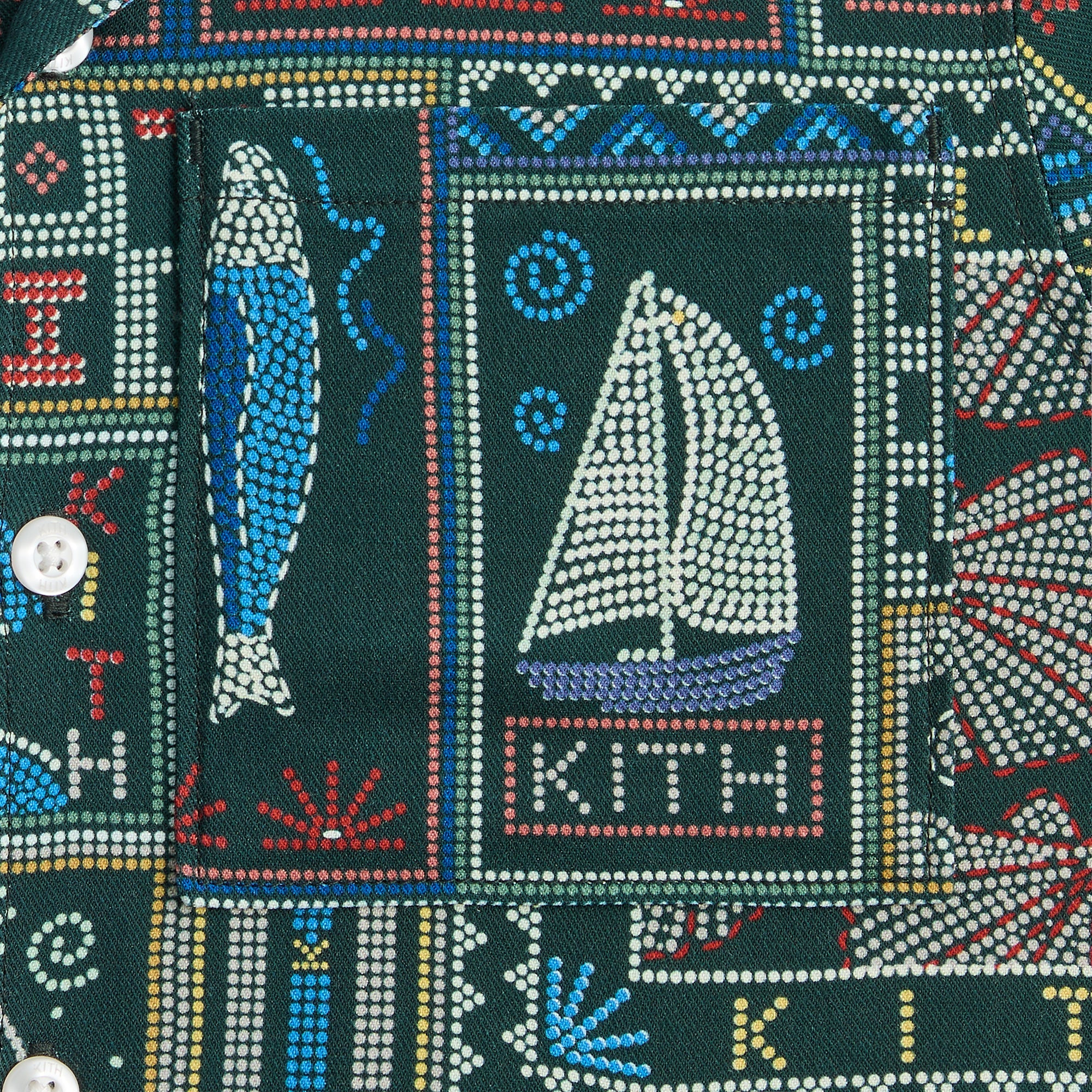 Kith Kids Beach Tile Thompson Camp Shirt - Stadium - Image 4