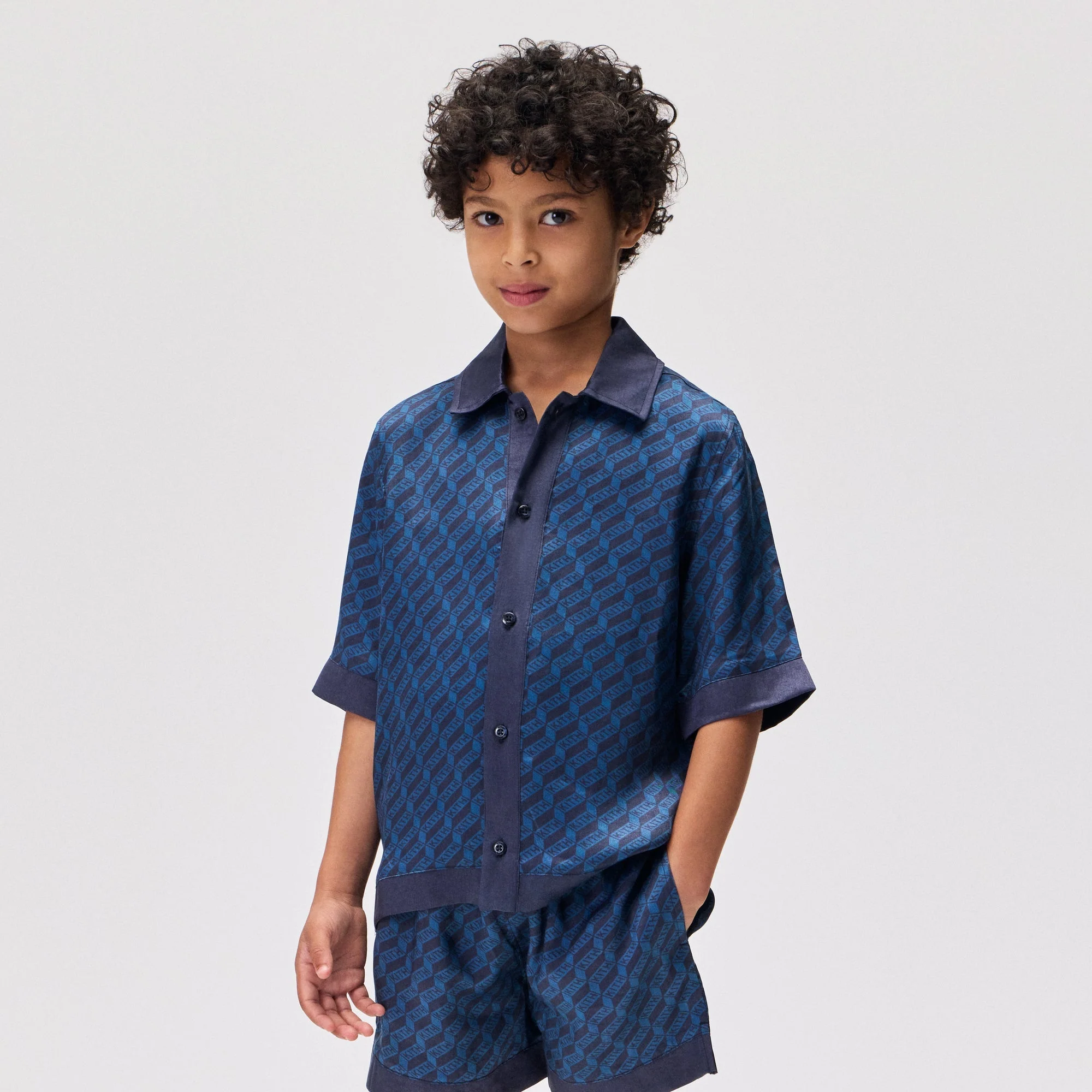 Kith Kids Monogram Bennet Camp Shirt - Nocturnal - PH - Image 2