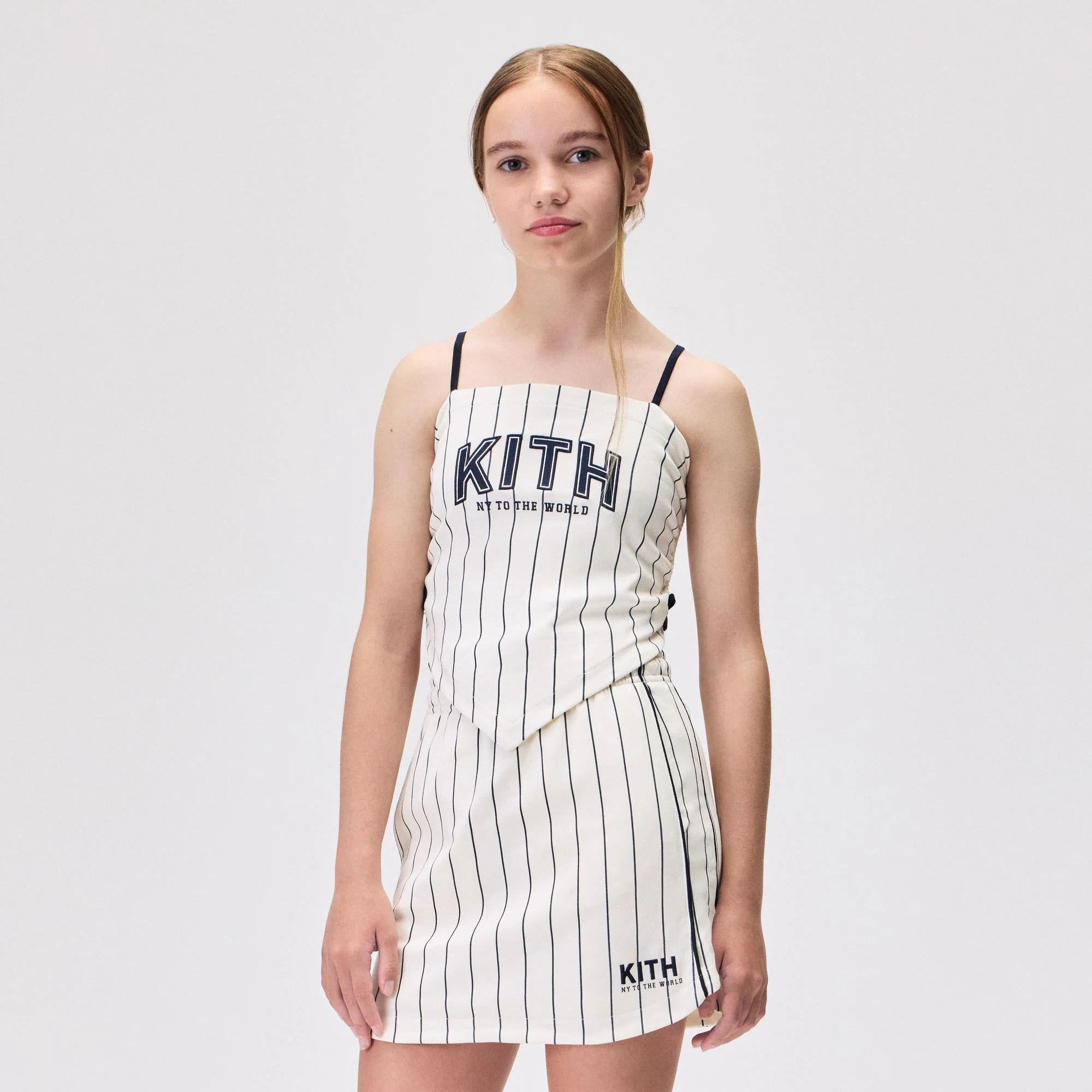 Kith Kids Pinstripe Baseball Ivy Top - Silk - Image 2