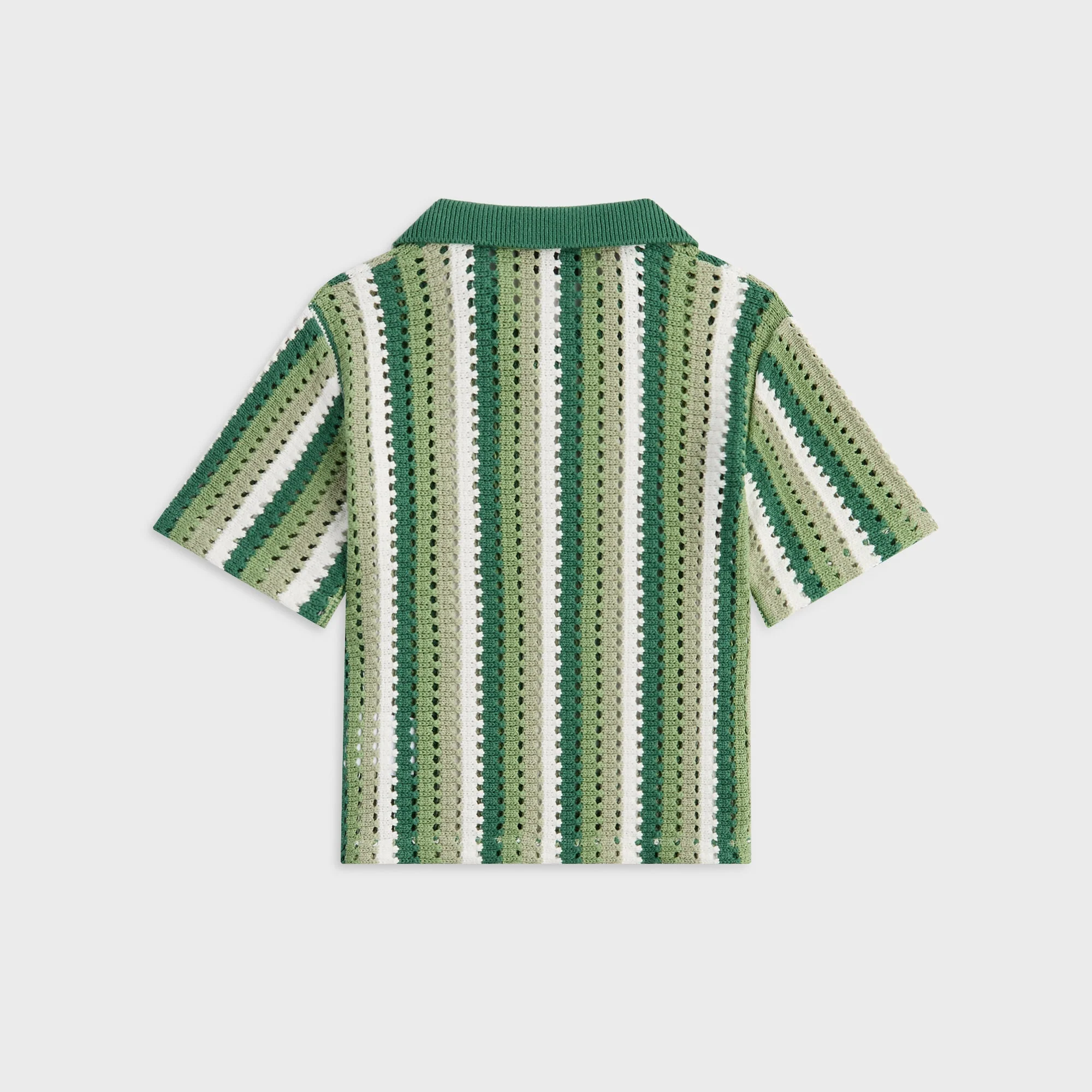 Kith Kids Open Knit Pullover Polo - Sage - Image 3