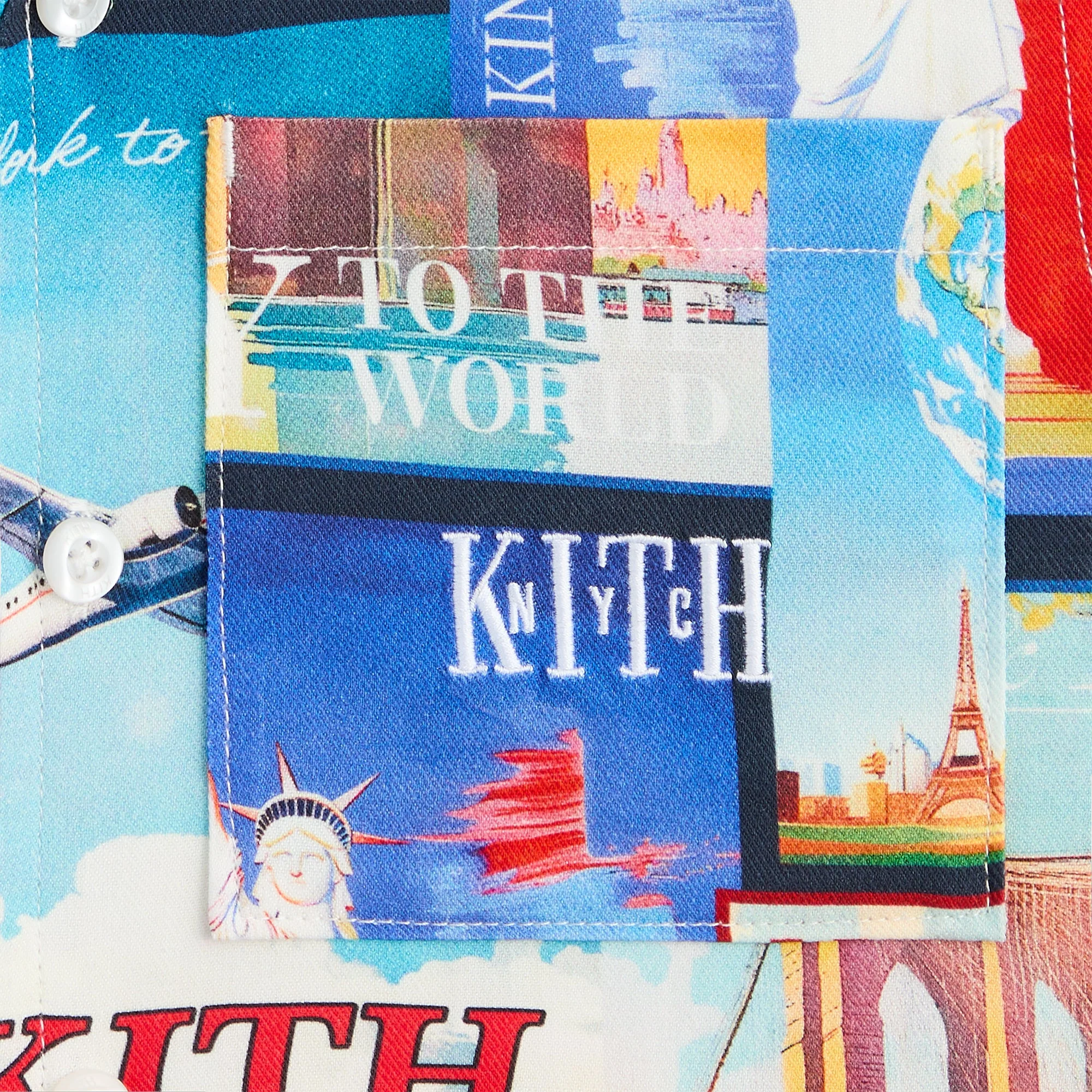 Kith Kids World Travel Printed Thompson Camp Shirt - Nocturnal - Image 5