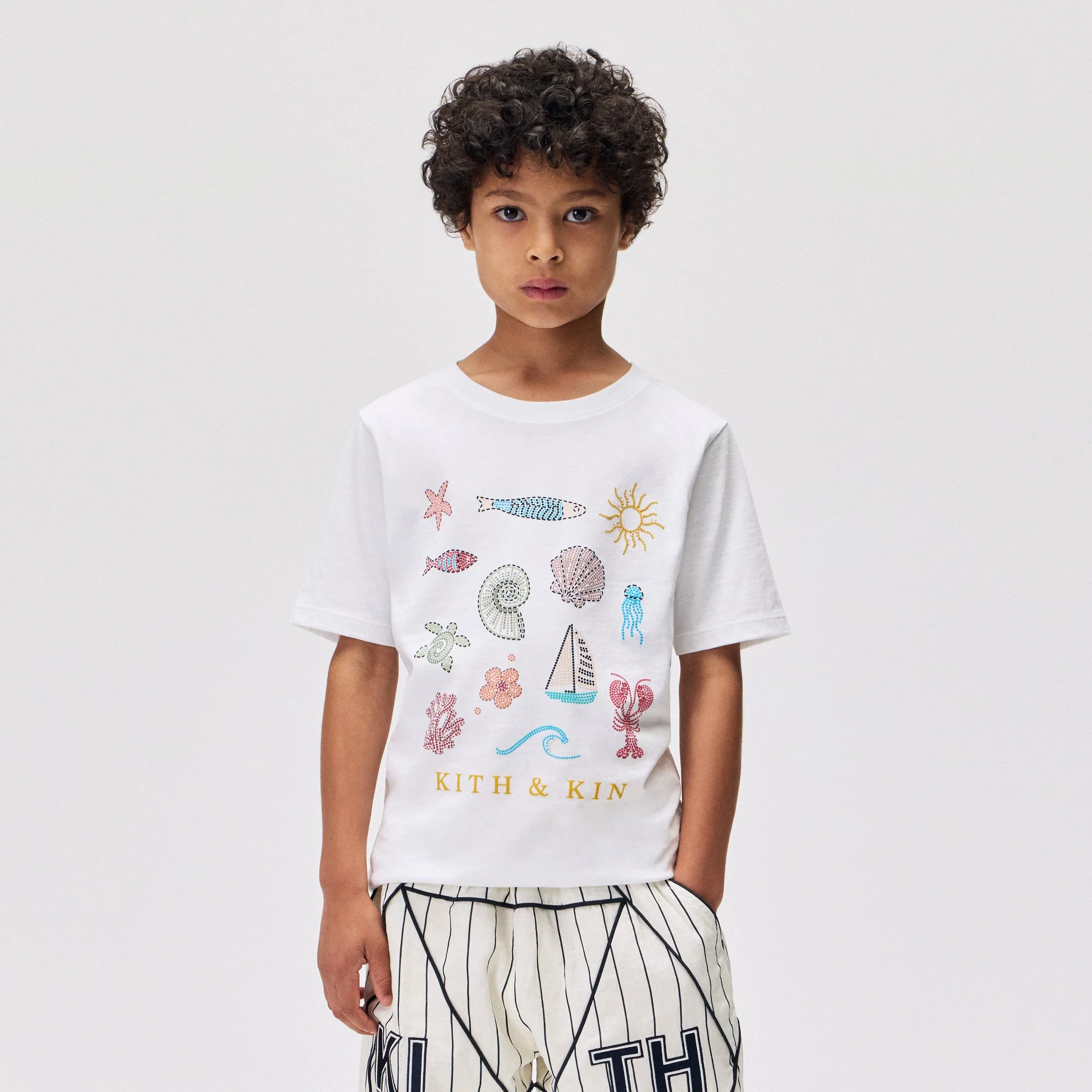 Kith Kids Kith & Kin Beach Tee - White - Image 2