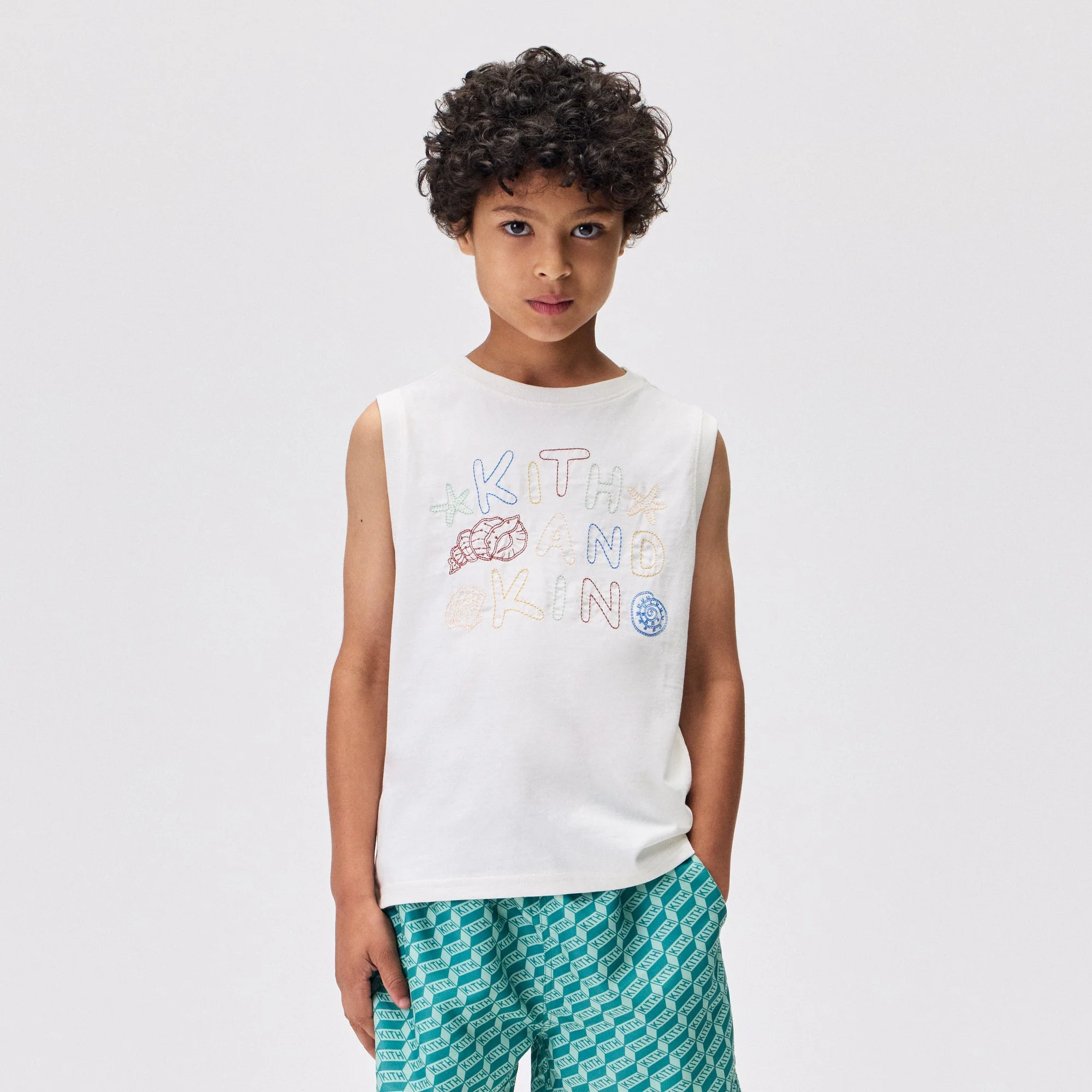 Kith Kids Embroidered Graphic Muscle Tank - Silk - Image 2