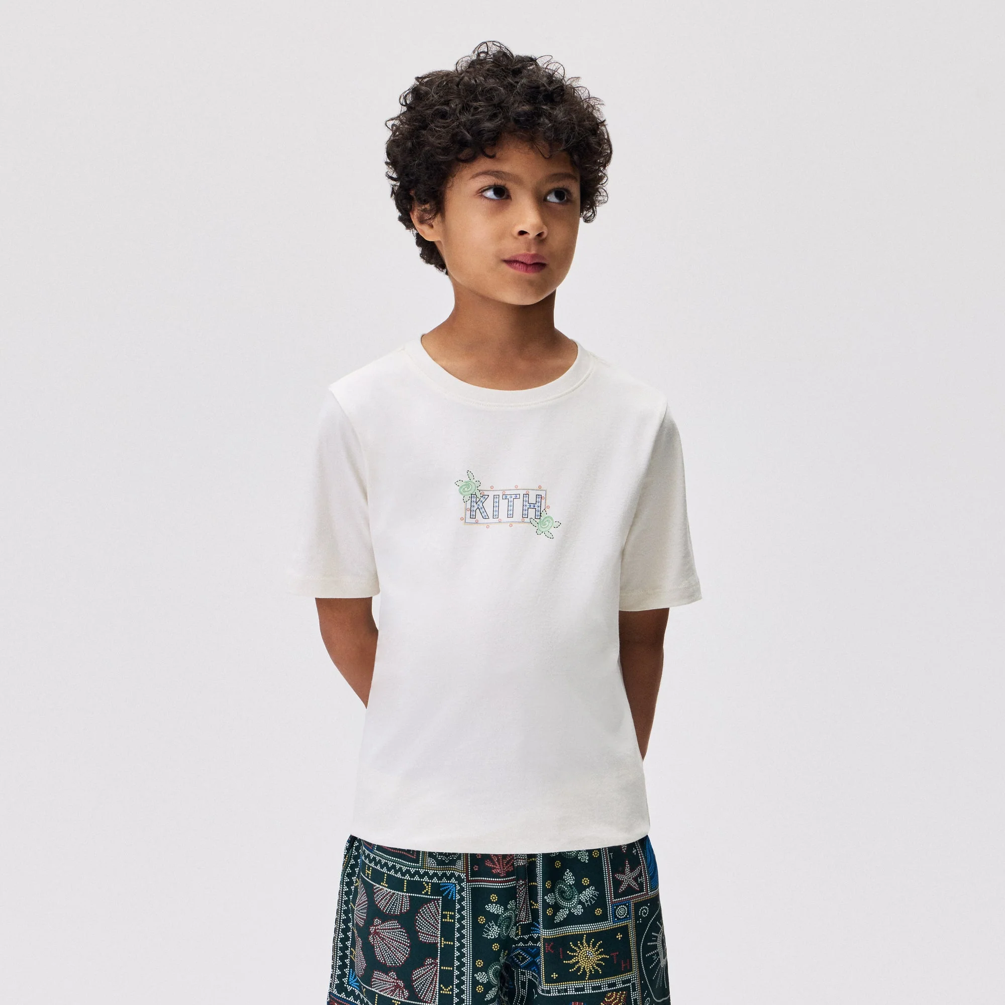 Kith Kids Beach Tile Classic Logo Graphic Tee - Silk - Image 2