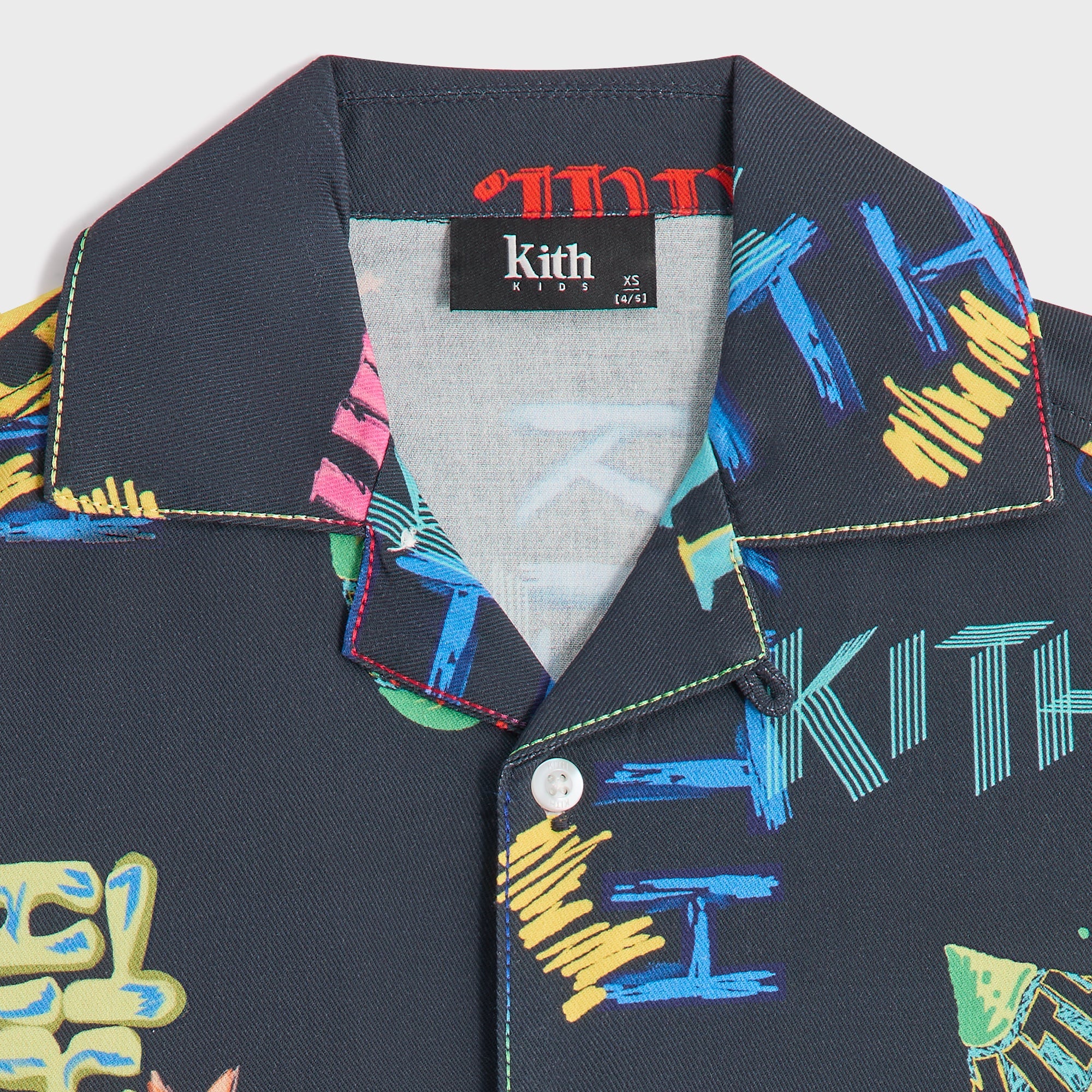 Kith Kids Thompson Camp Tossed Monogram Shirt - Nocturnal - Image 4