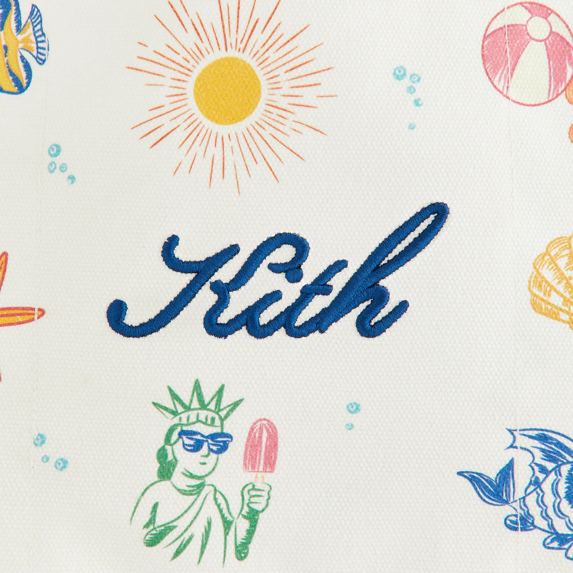 Kith Kids Canvas All-Over Printed Tote - Cobalt - Image 5