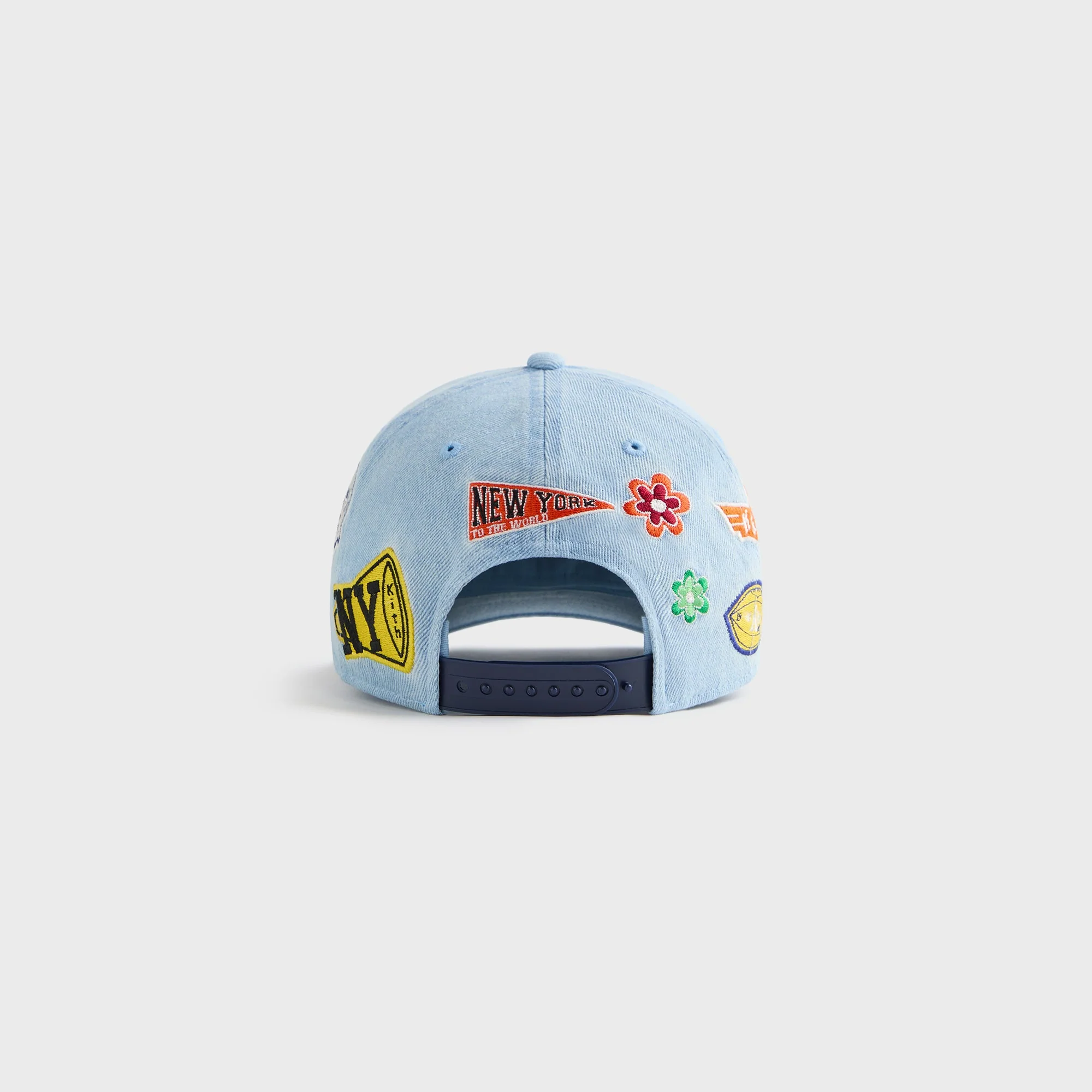 Kith Kids NY to the World Denim Pinch Crown Cap - Light Indigo - Image 4