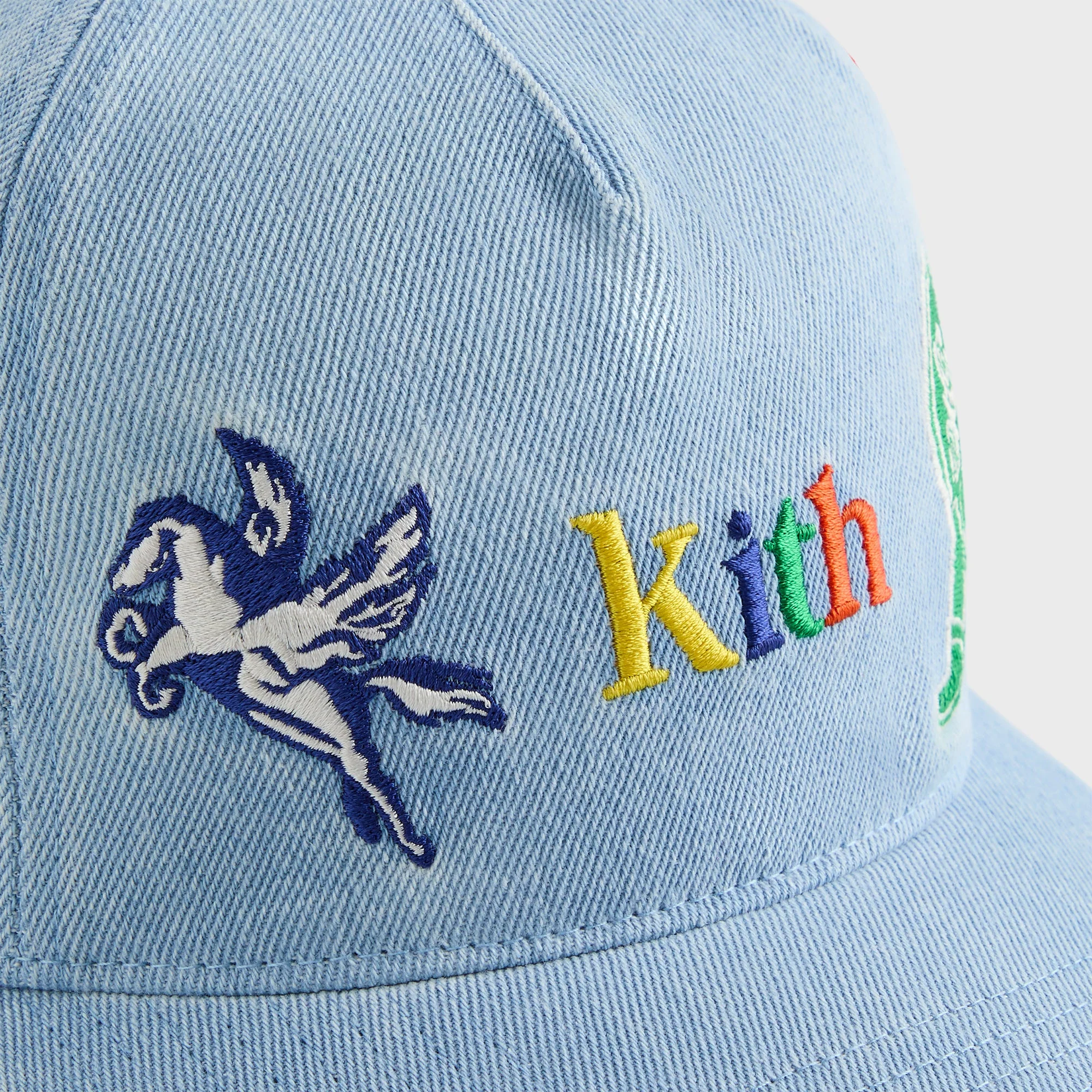 Kith Kids NY to the World Denim Pinch Crown Cap - Light Indigo - Image 5