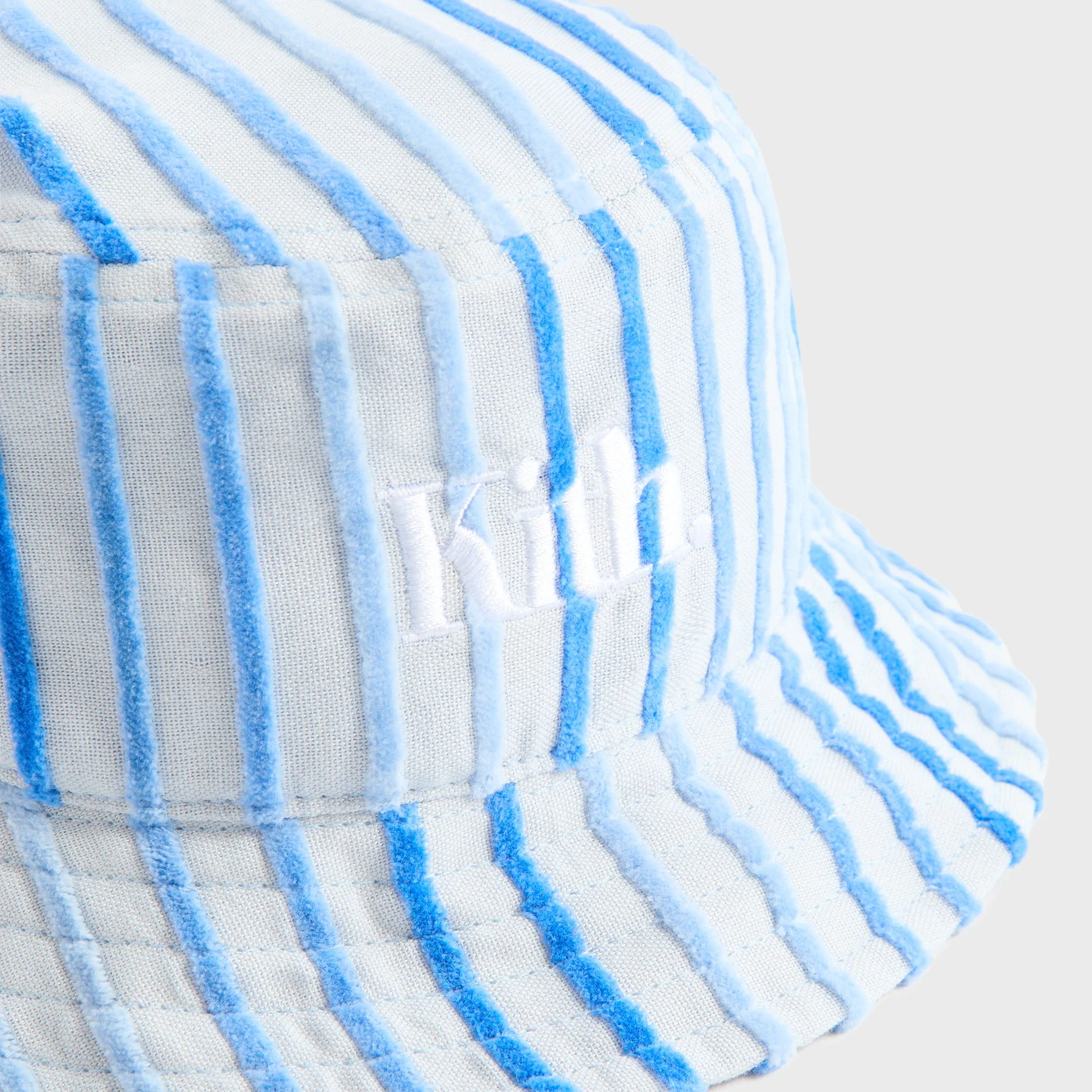 Kith Kids Chenille Stripe Dawson Bucket Hat - Cornflower - Image 3