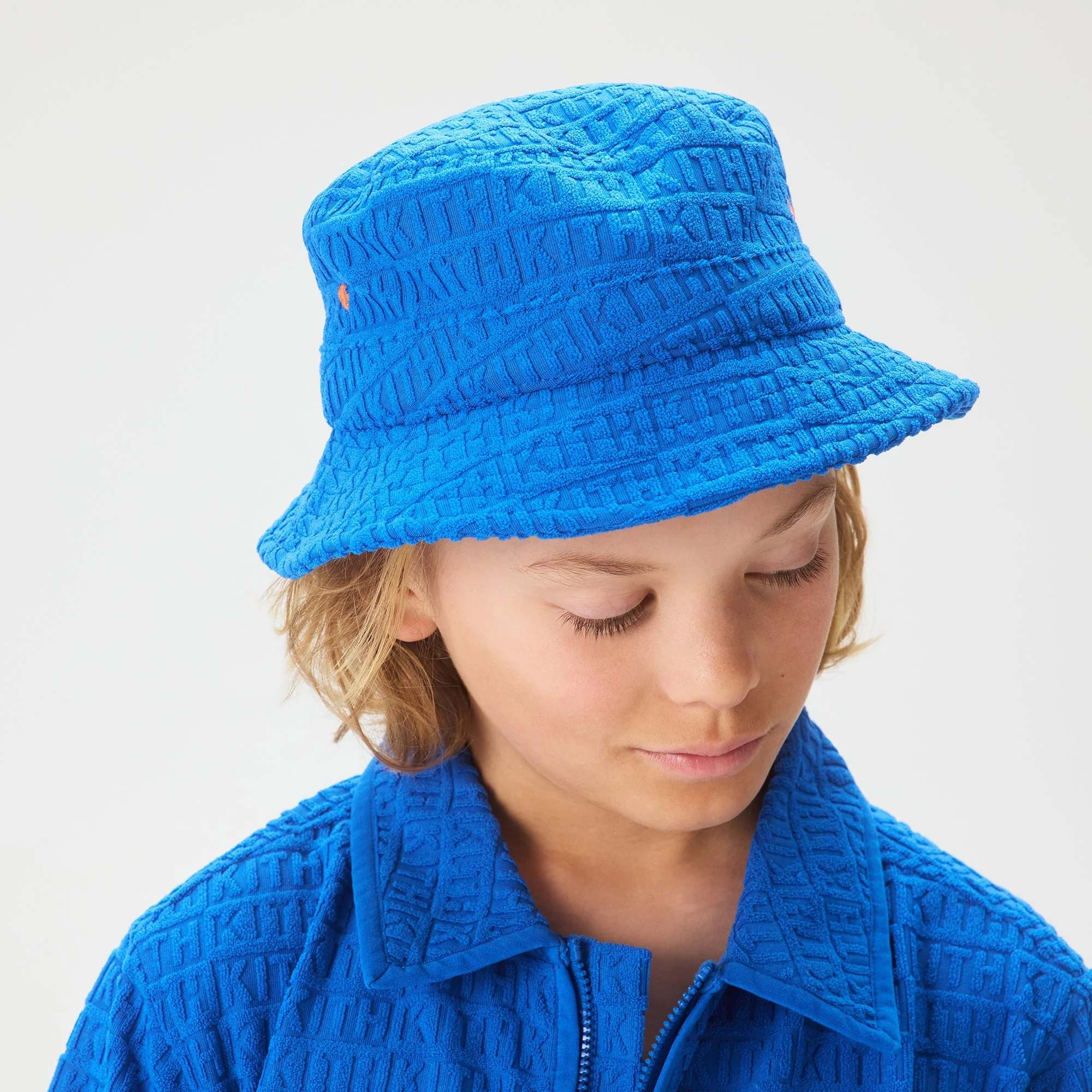 Kith Kids Monogram Towel Terry Bucket Hat - Greek - Image 2