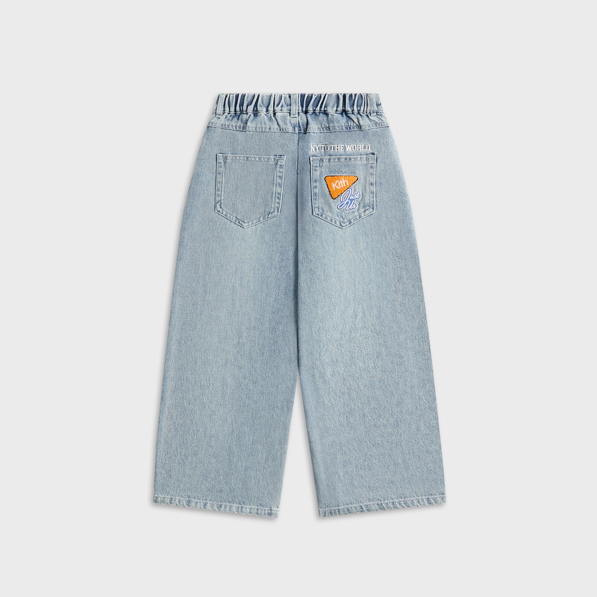 Kith Kids NY to The World Denim Wide Leg Heston Jean - Light Indigo - Image 3