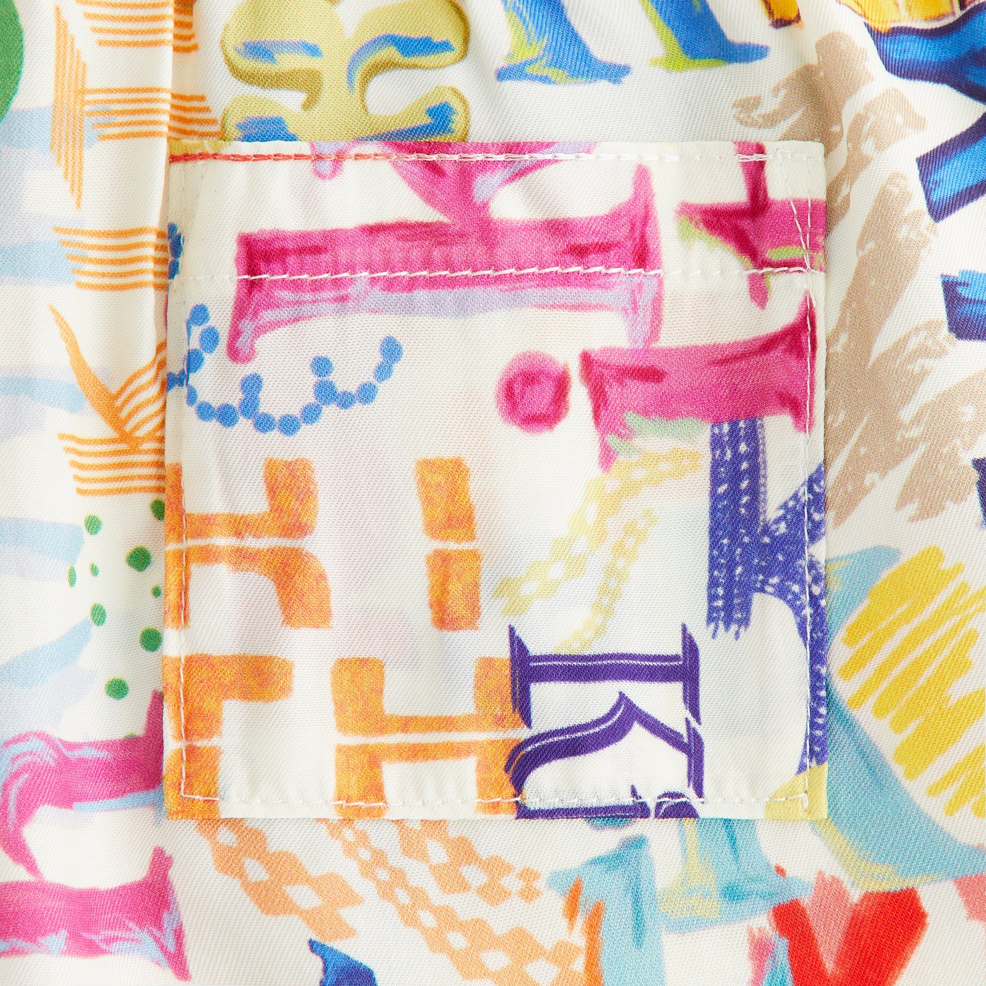 Kith Kids Thompson Camp Sketched Monogram Short - Silk - Image 4