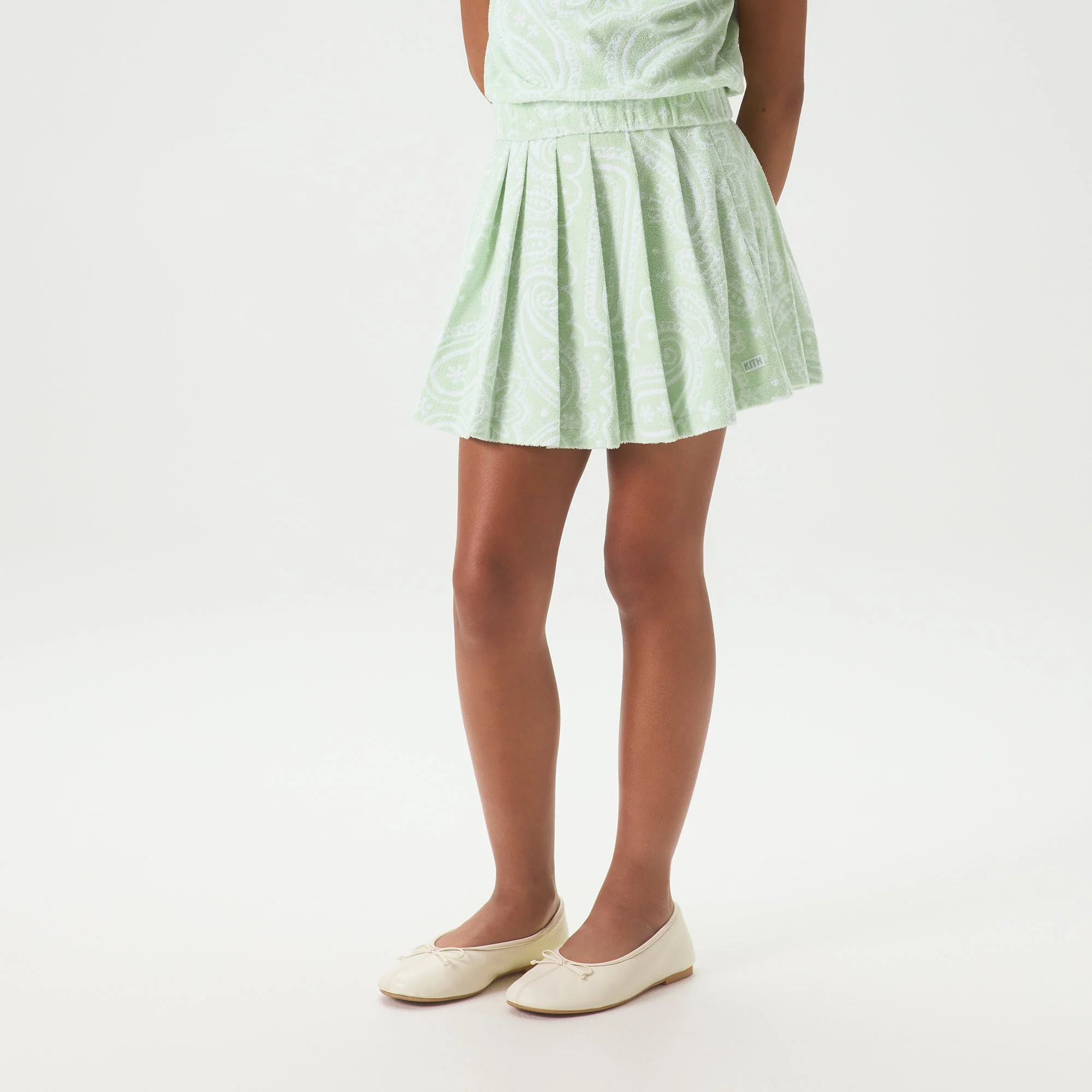 Kith Kids Paisley Jacquard Pleated Skirt - Tidal - Image 2