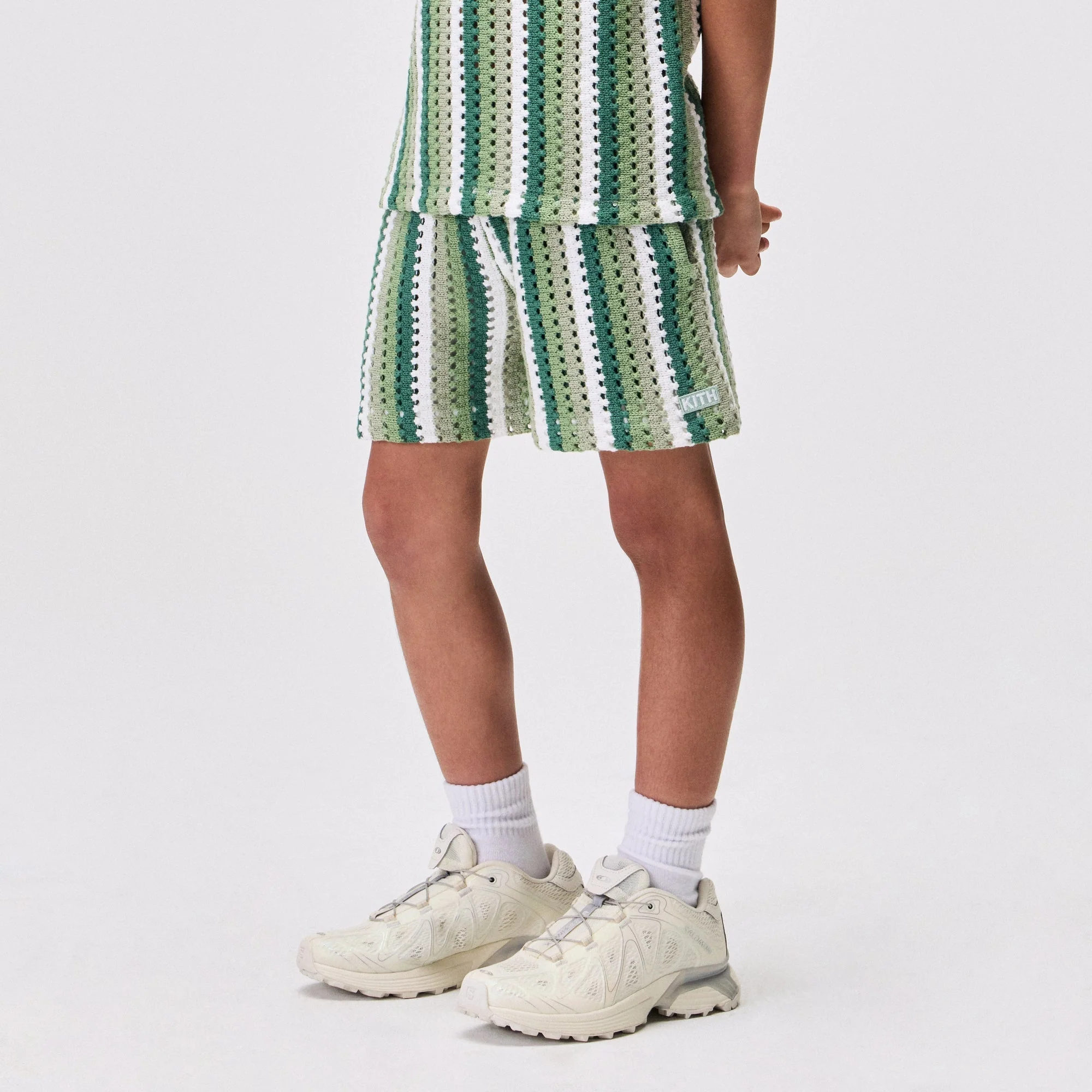 Kith Kids Open Knit Camp Short - Sage - PH - Image 2