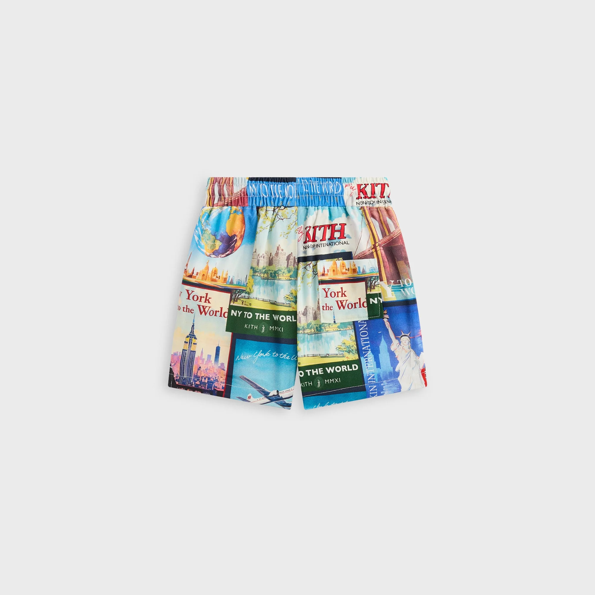 Kith Kids World Travel Printed Thompson Camp Short - Nocturnal - Image 3