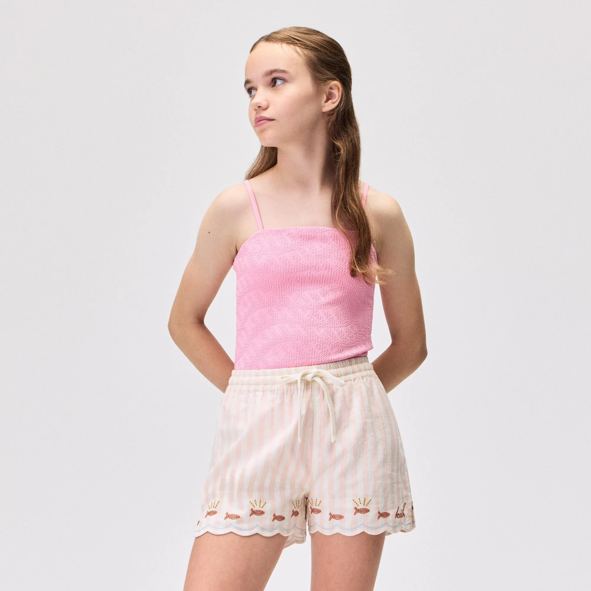 Kith Kids Textured Monogram Audrey One Piece Suit - Bubblegum - PH - Image 2