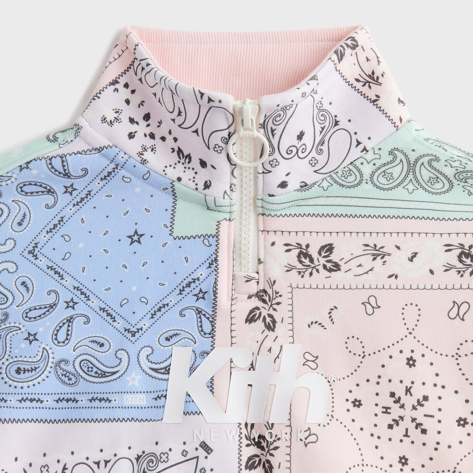 Kith Kids Deconstructed Bandana Nelson Quarter Zip Dress - Perennial - Image 4