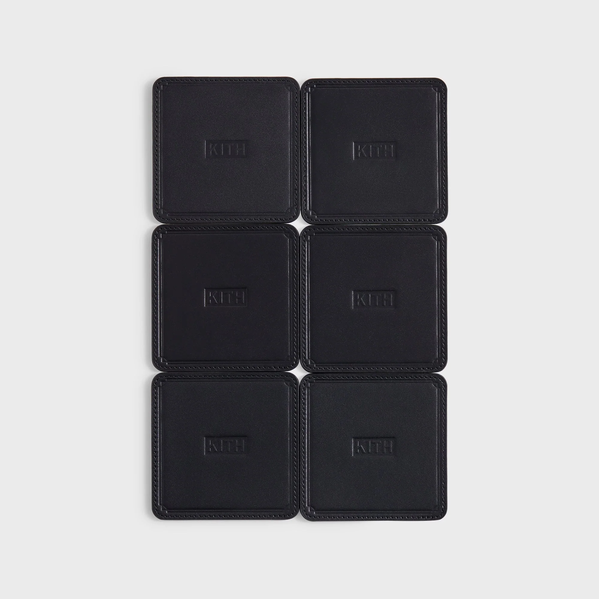 Kith Monogram Leather Coasters - Black - Image 5