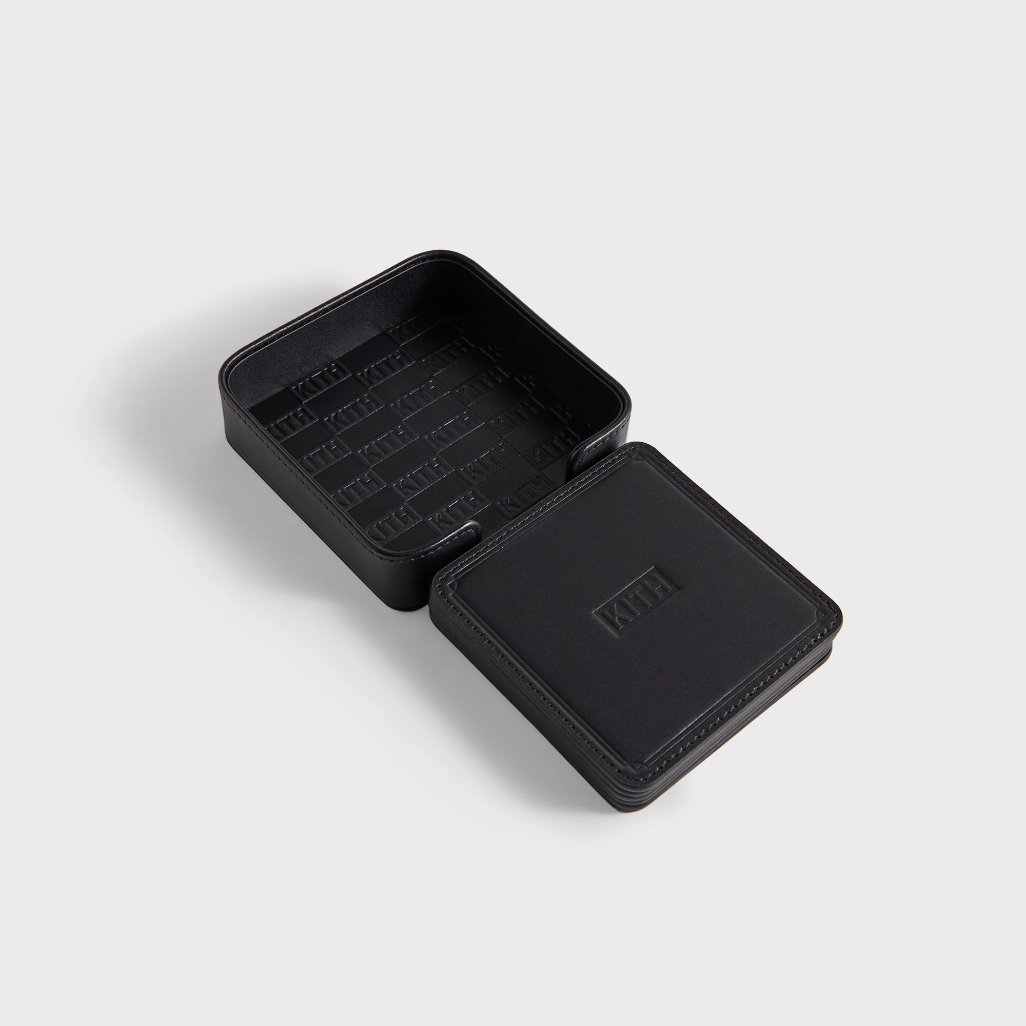 Kith Monogram Leather Coasters - Black - Image 6