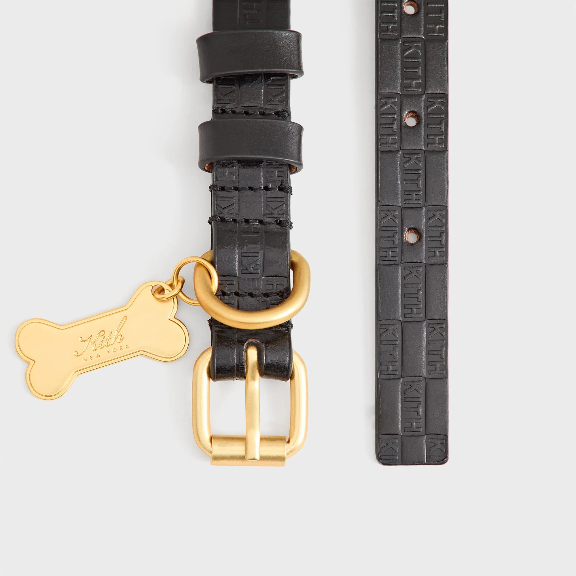 Kith Monogram Leather Collar - Black - Image 3