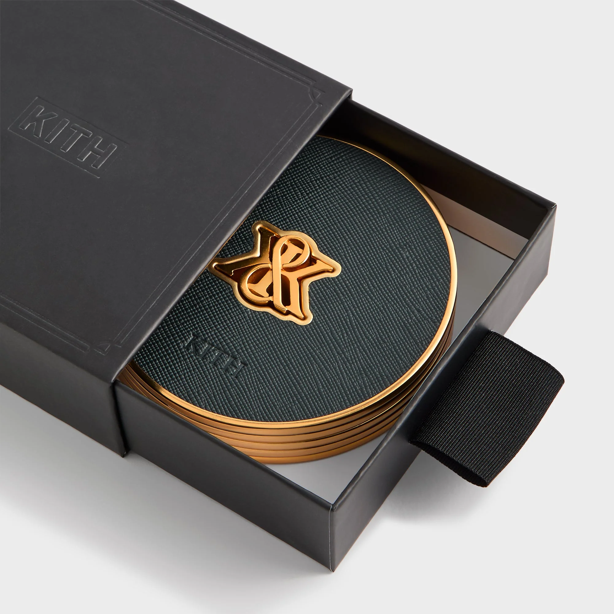 Kith Crest Set of 4 Leather Coasters - Stadium - Image 3