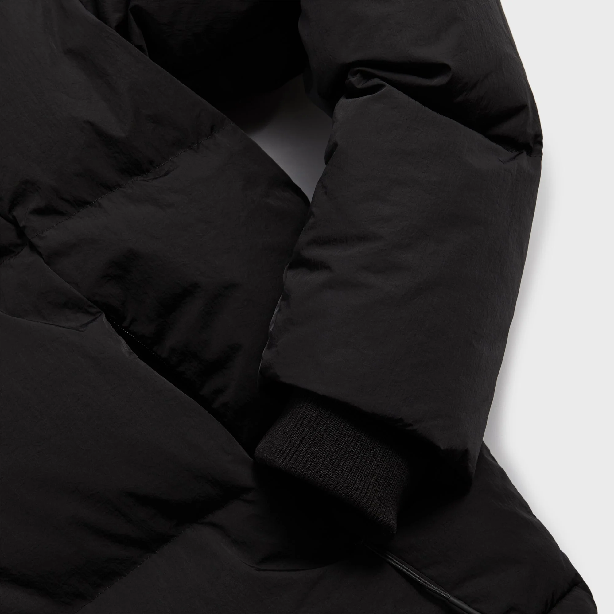 Kith Wrinkle Nylon Midi Puffer - Black - Image 3