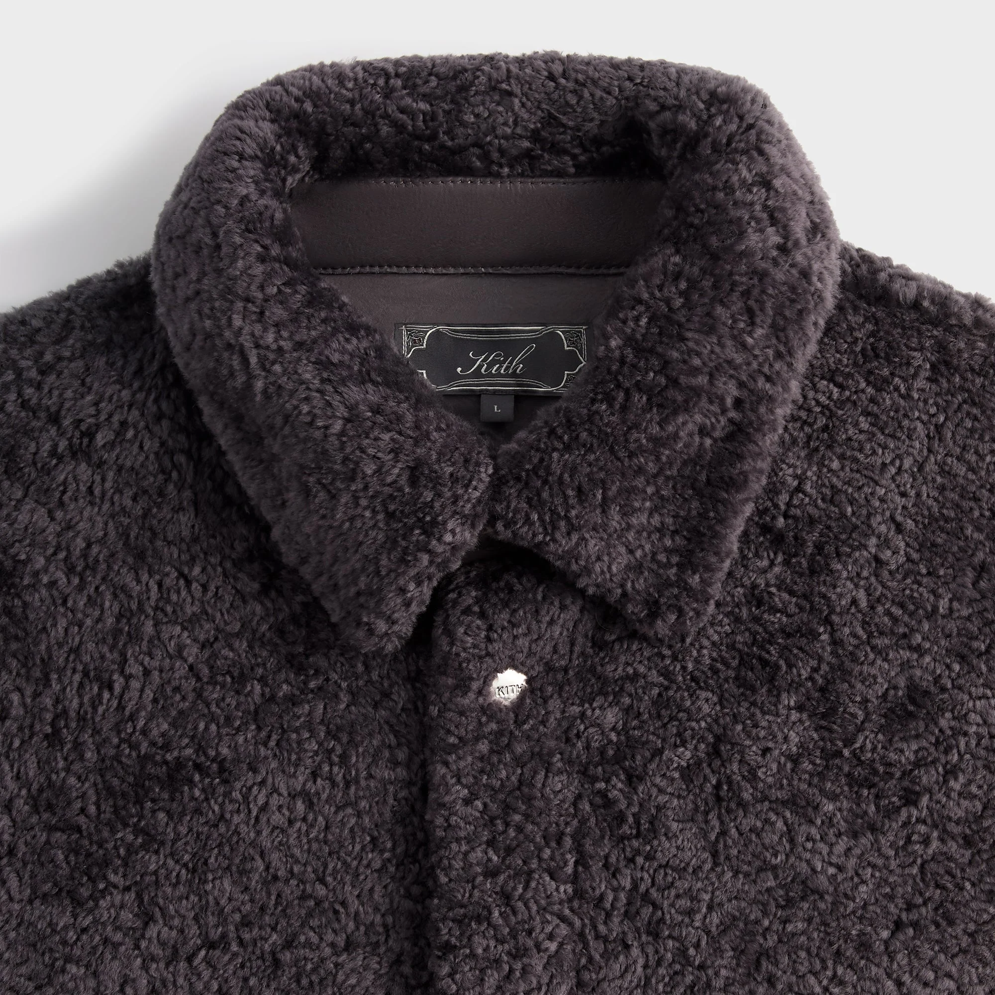 Kith Shearling Ace Shirt Jacket - Thunder - Image 4