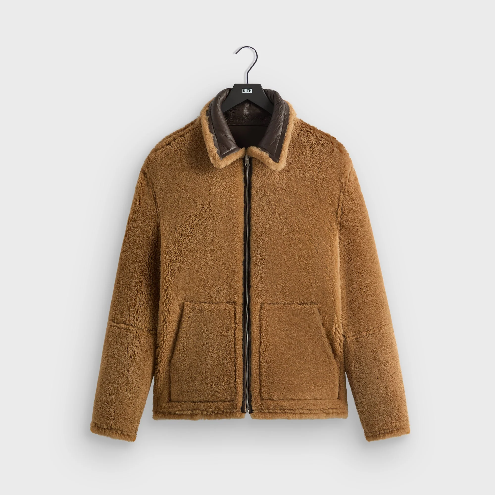 Kith Reversible Shearling Bomber - Kindling - Image 4