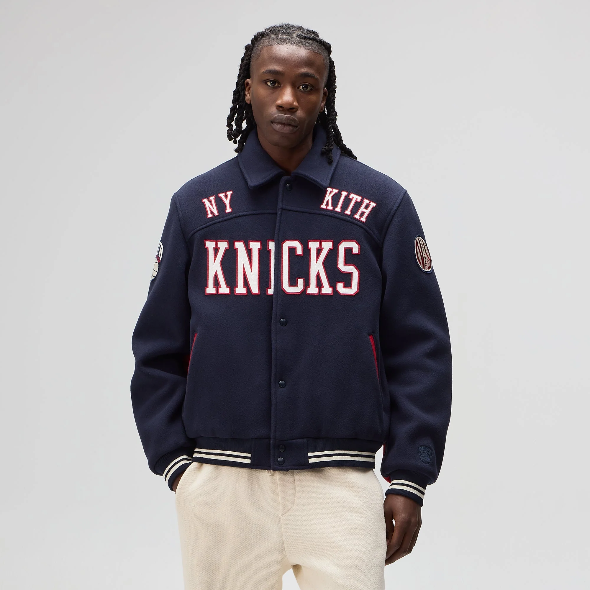 Kith for the New York Knicks Madison Square Garden Wool Varsity Jacket - Nocturnal - Image 2