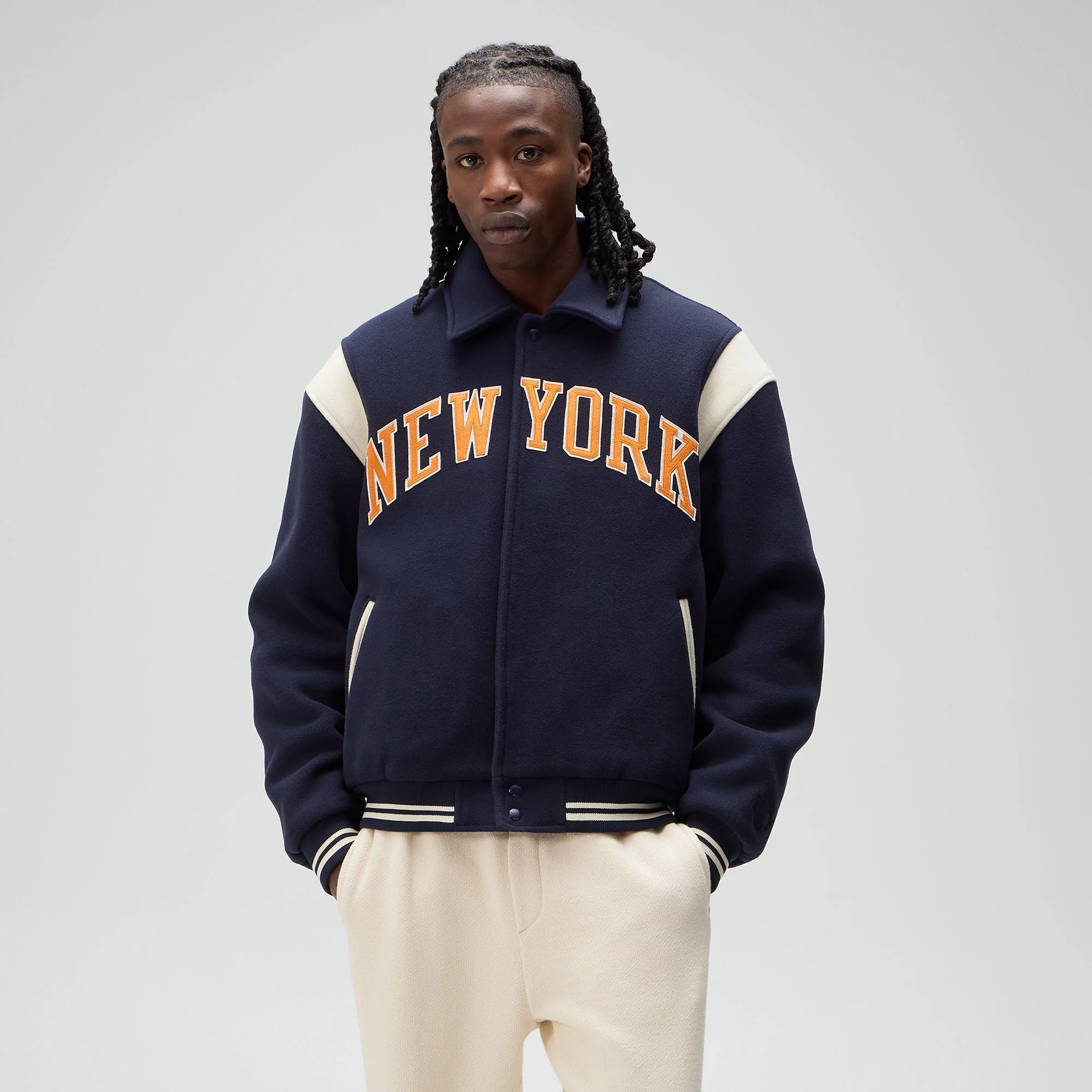 Kith for the New York Knicks Wool Varsity Jacket - Nocturnal - Image 2