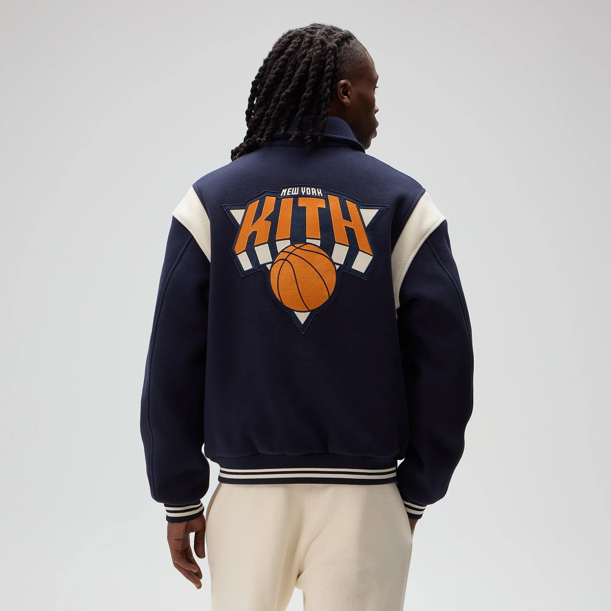 Kith for the New York Knicks Wool Varsity Jacket - Nocturnal - Image 3