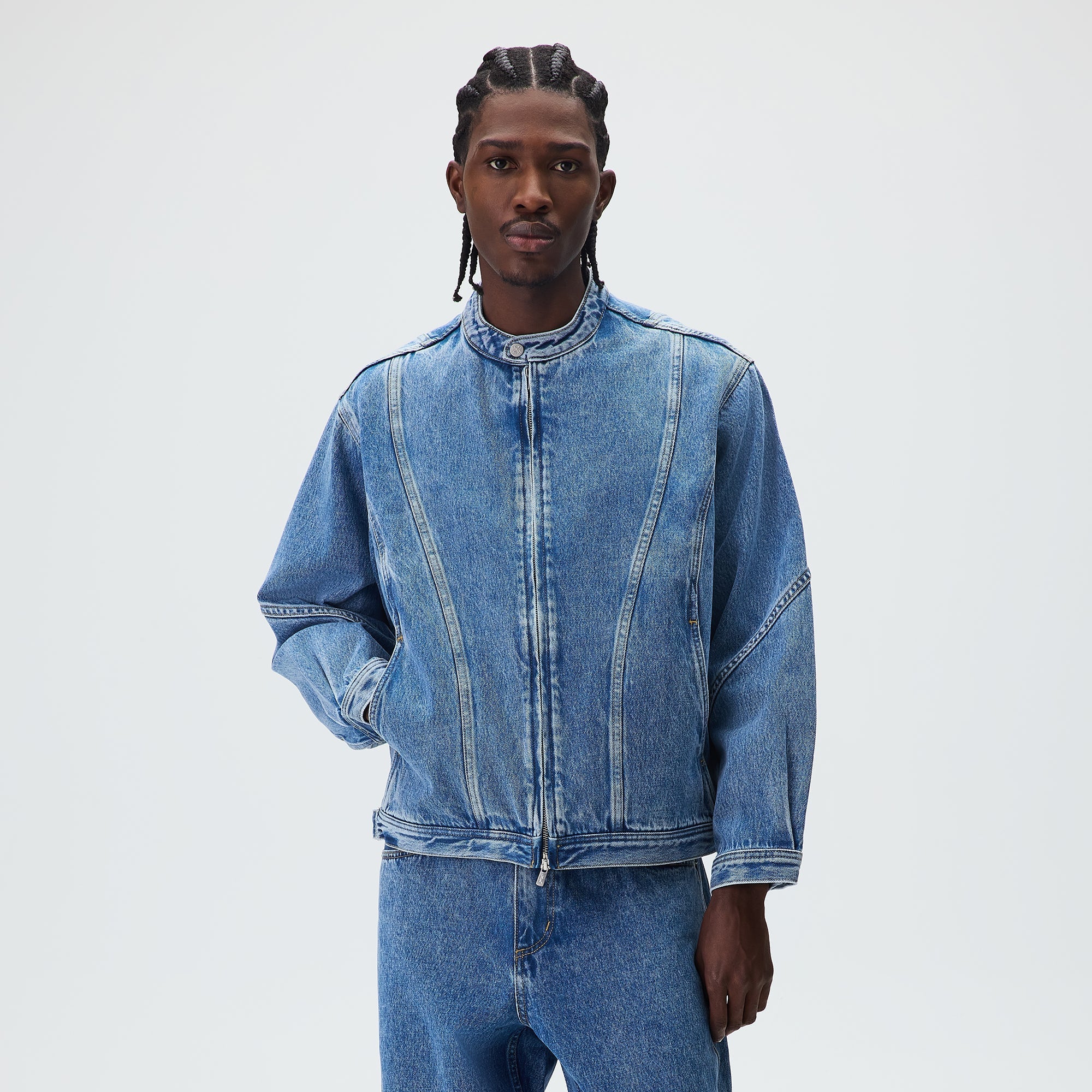 Kith Denim Adrien Moto Jacket - Mid Indigo - Image 2