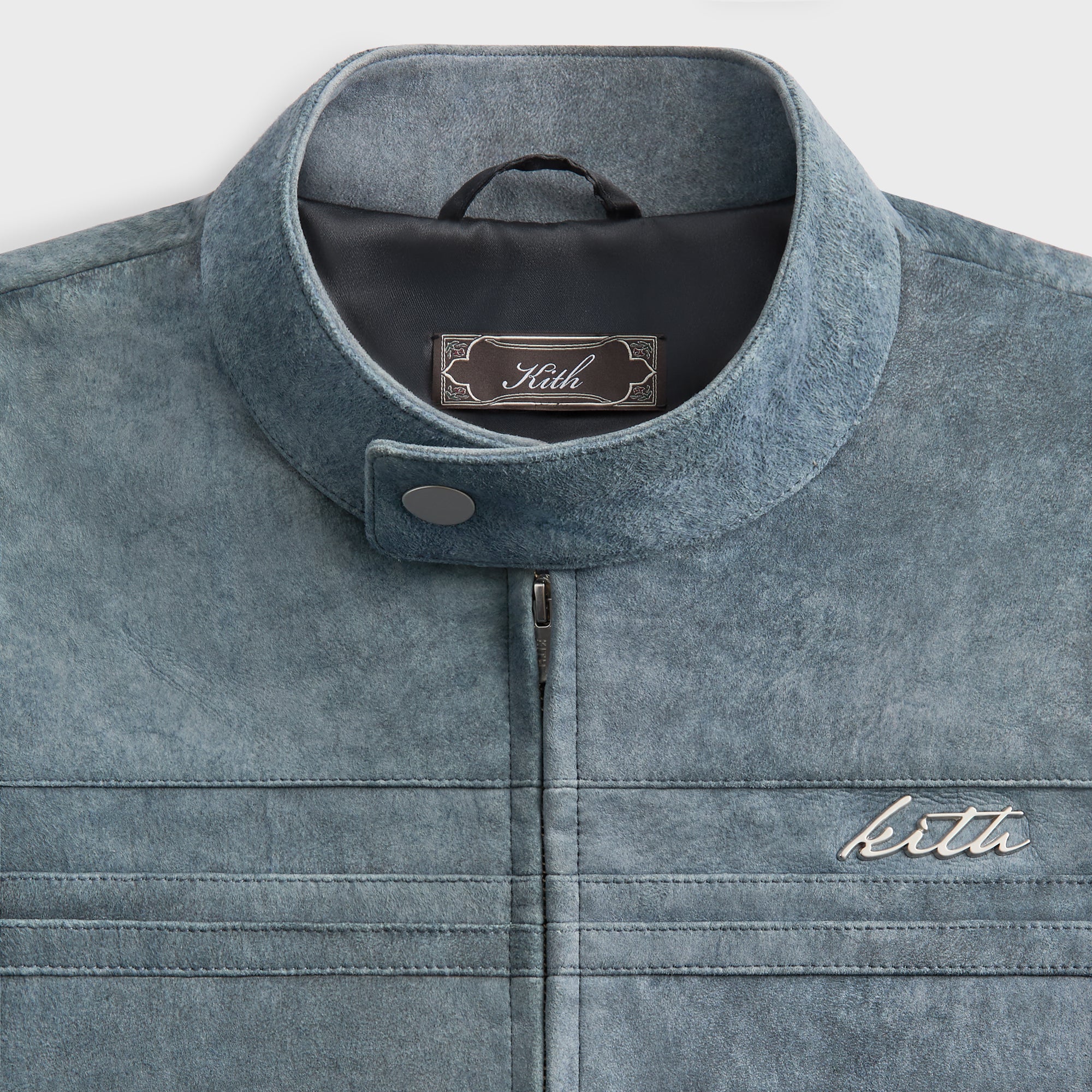 Kith Washed Suede Rossi Moto Jacket - Torpedo - Image 3