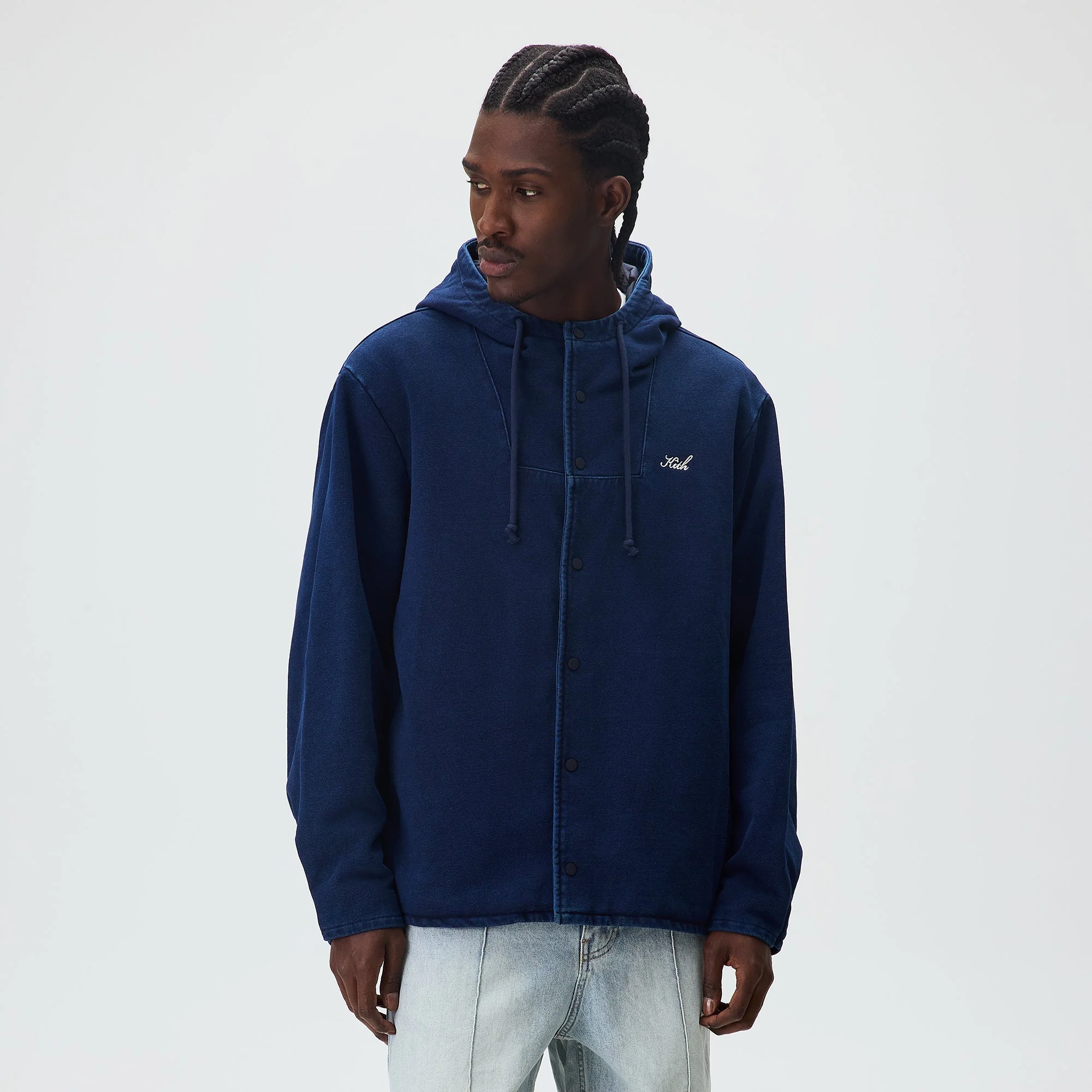 Kith Indigo Loopback Terry Dorian Jacket - Dark Indigo - Image 2
