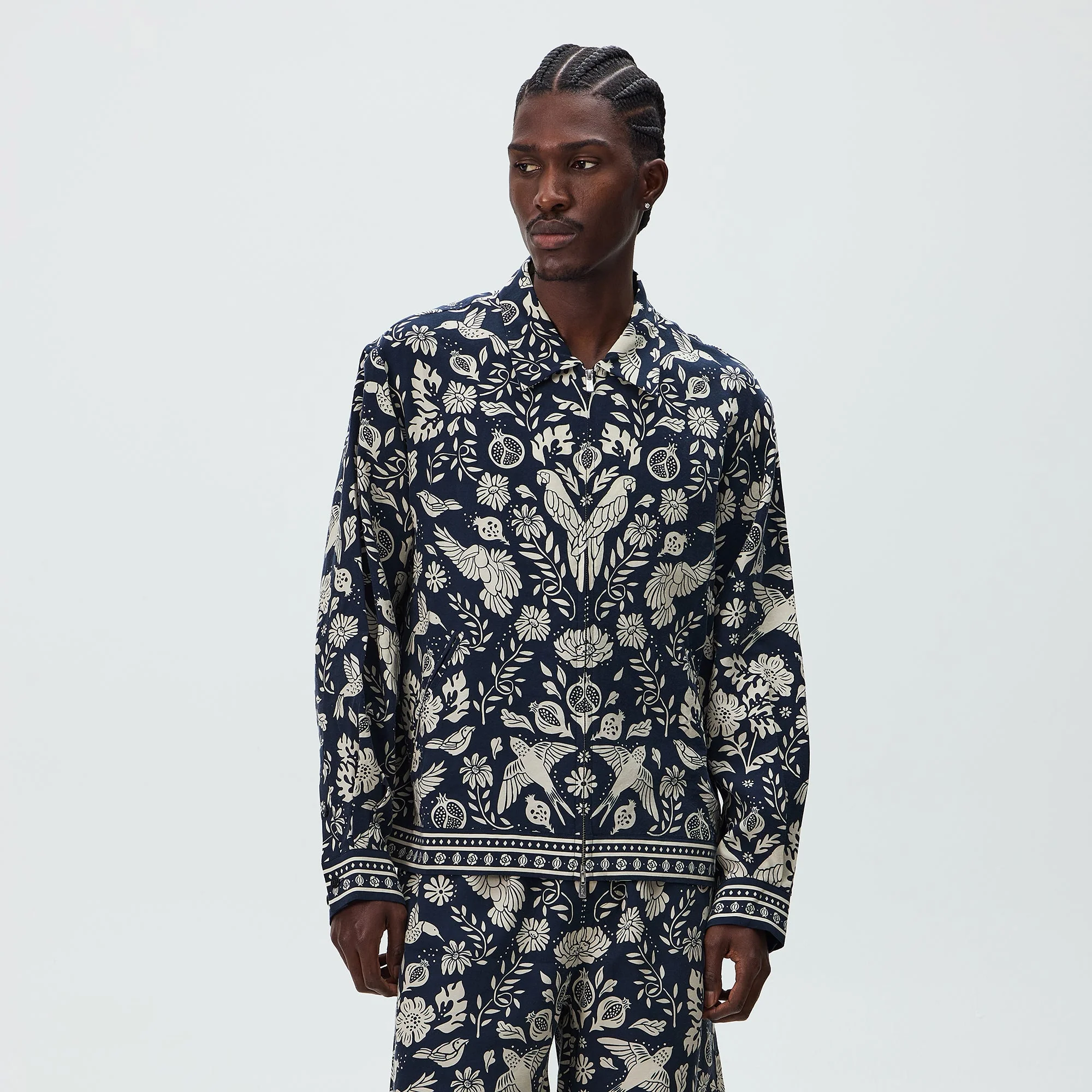 Kith Cupro Linen Connor Blouson Jacket - Nocturnal - Image 2