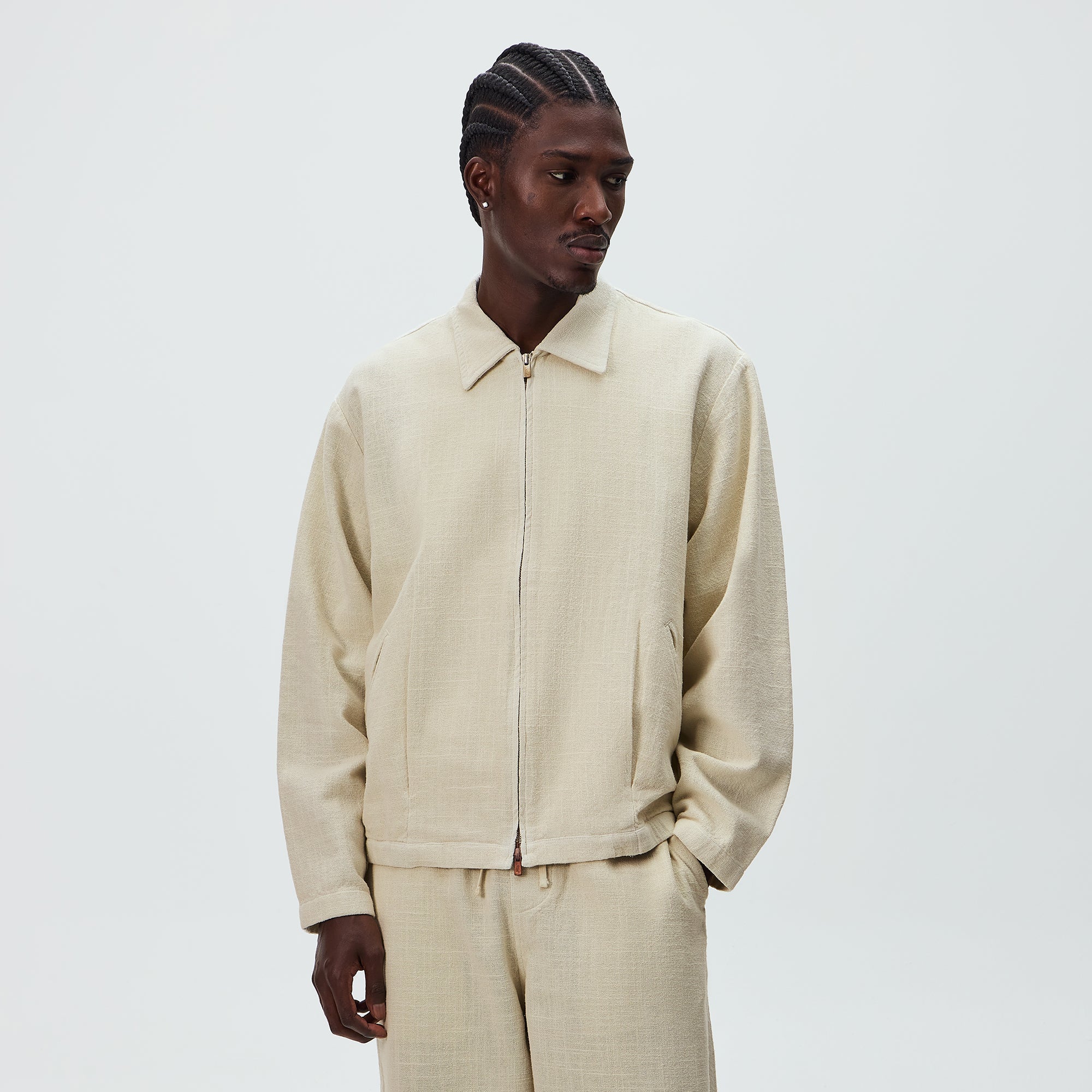 Kith Soft Woven Connor Blouson Jacket 2.0 - Waffle - Image 2